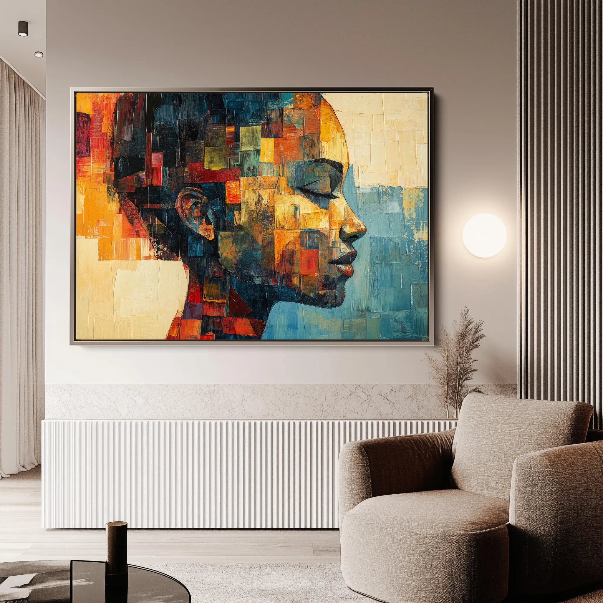 Portrait 079 Canvas Art 60 x 40 cm / Black