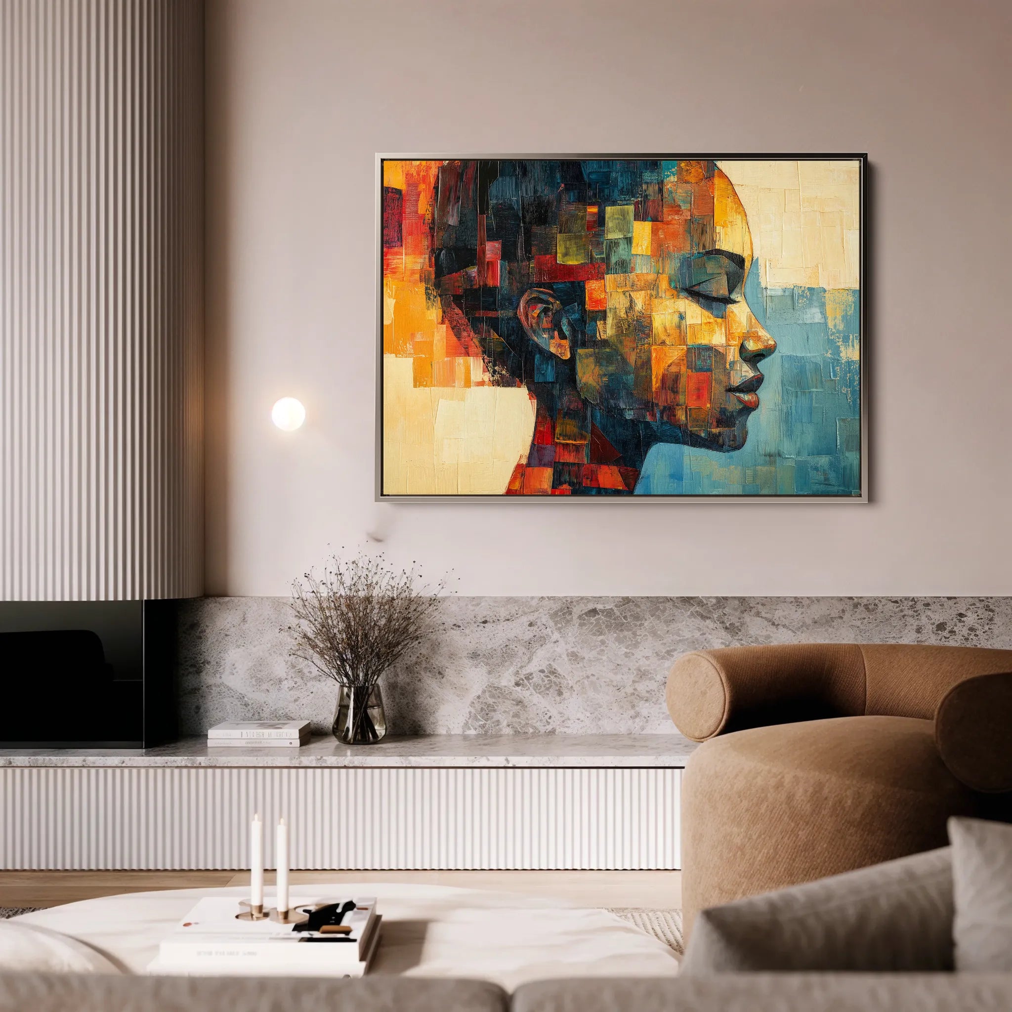 Portrait 079 Canvas Art 60 x 40 cm / Black
