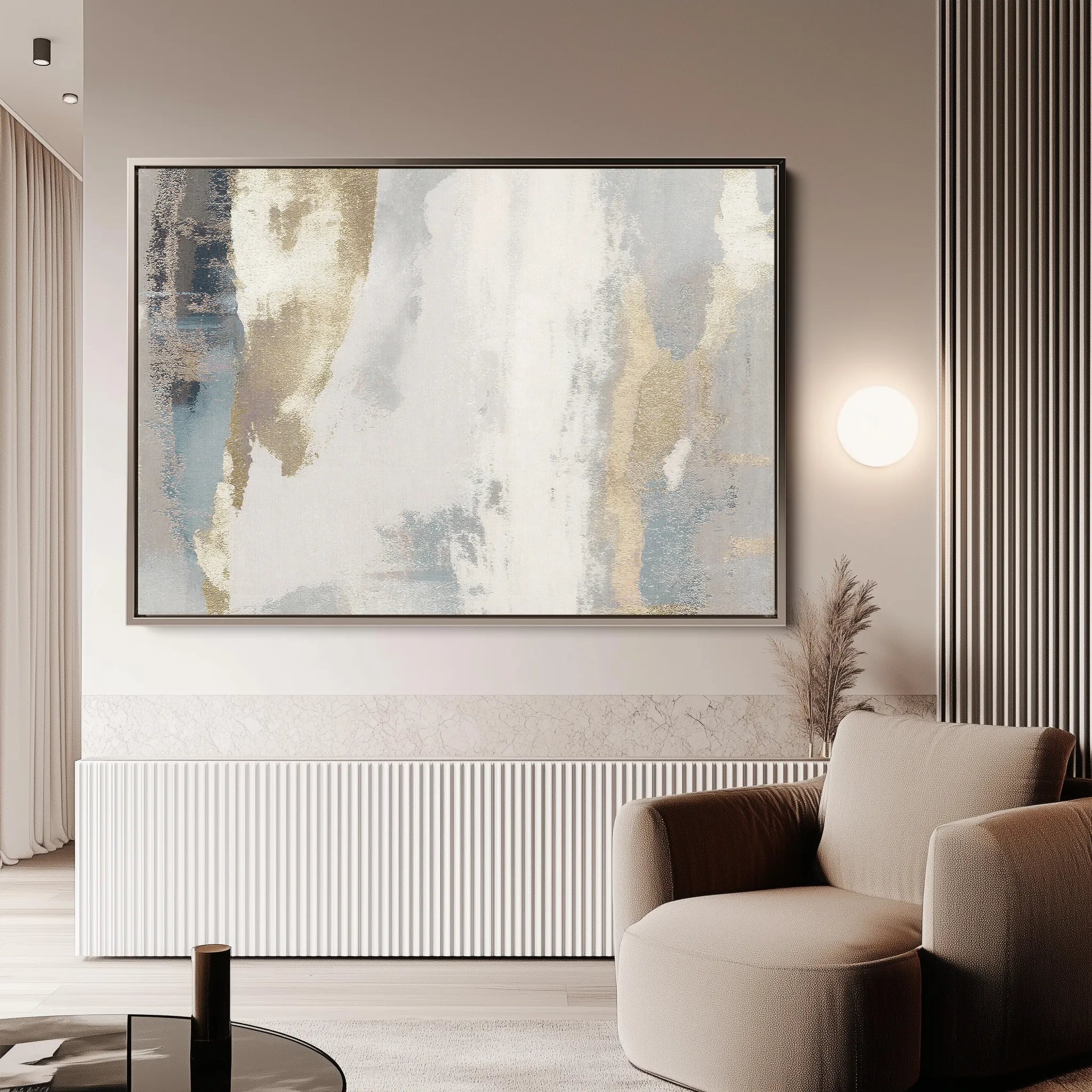 Abstract 080 Canvas Art 60 x 40 cm / Black