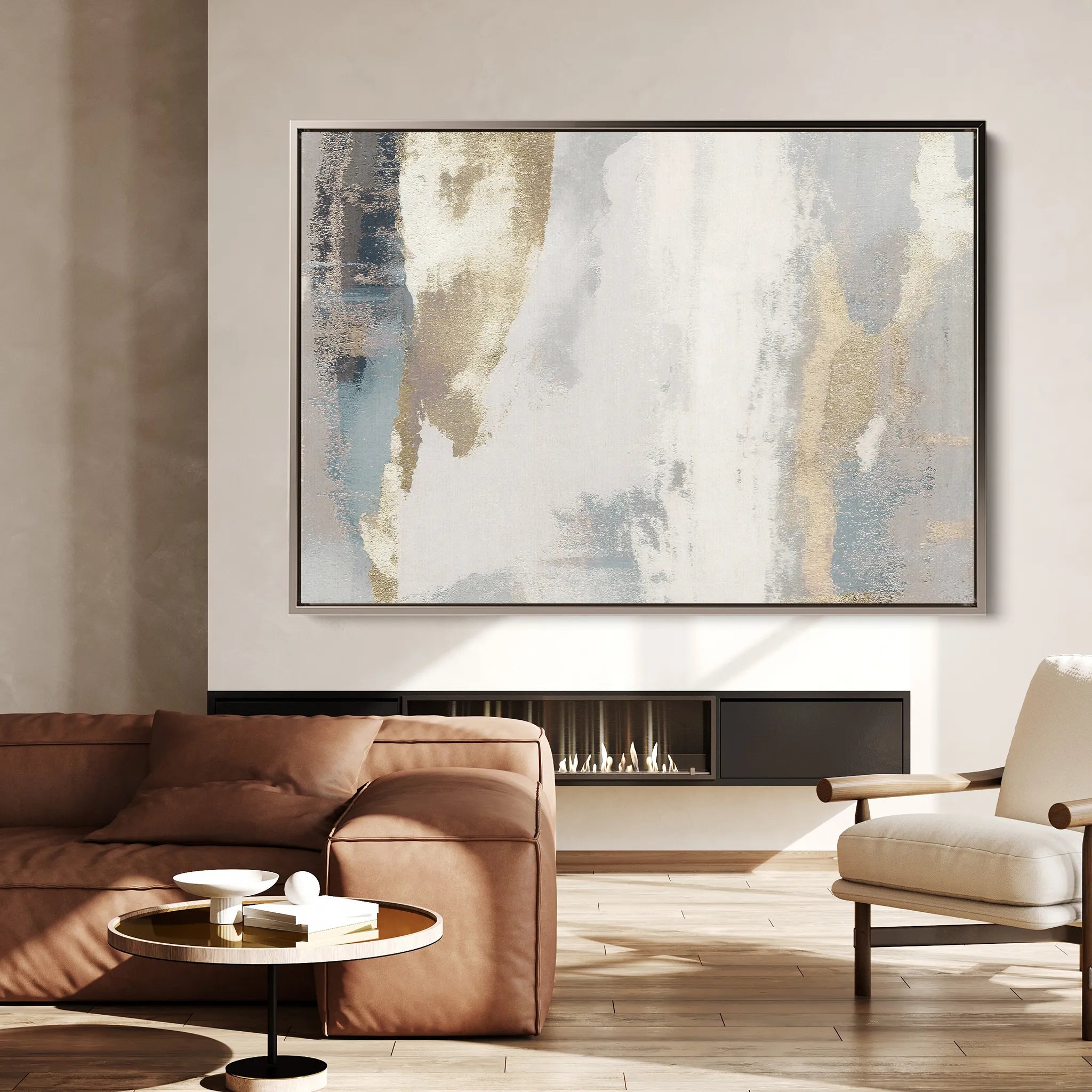 Abstract 080 Canvas Art 60 x 40 cm / Black