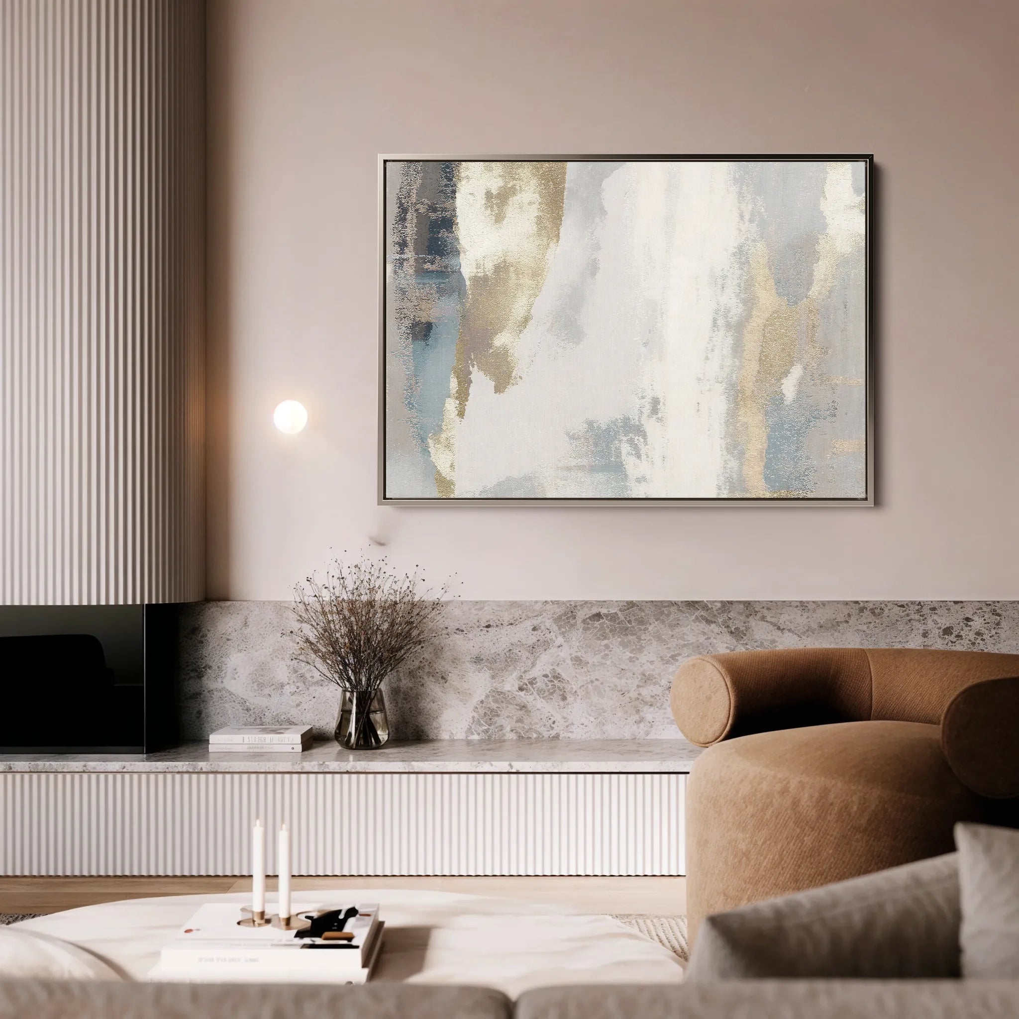 Abstract 080 Canvas Art 60 x 40 cm / Black