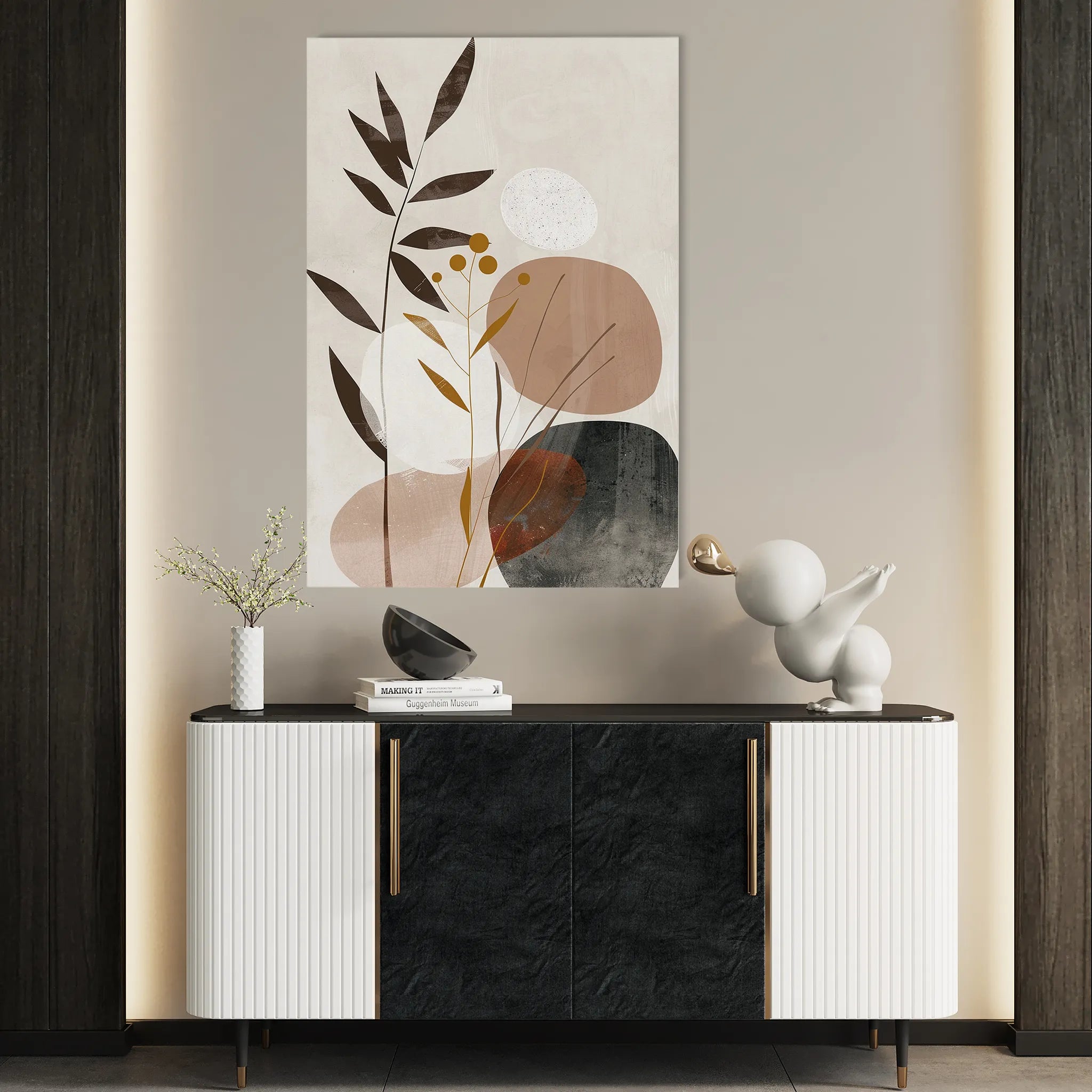 Boho 080 Canvas Art 60 x 40 cm / Black