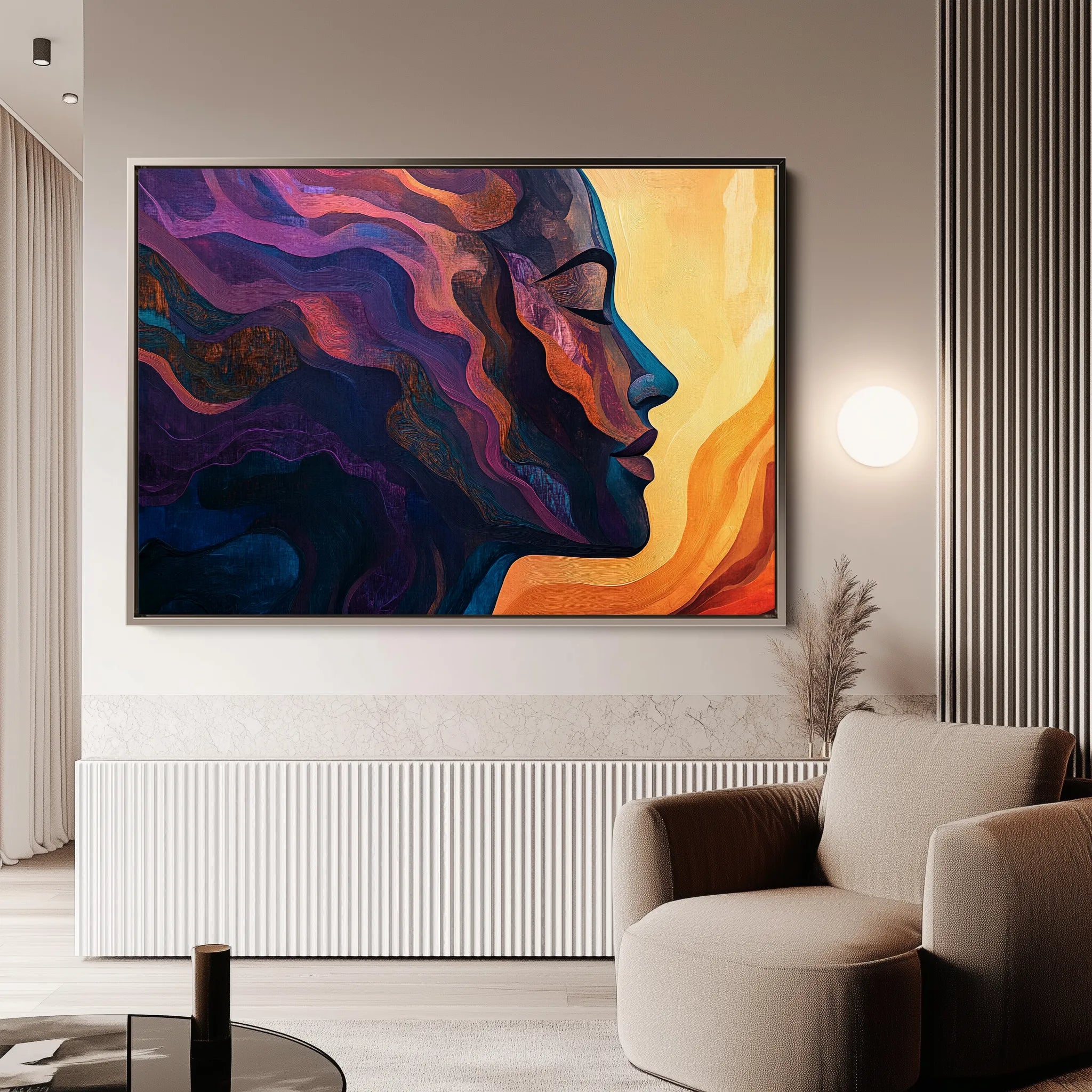 Portrait 080 Canvas Art 60 x 40 cm / Black