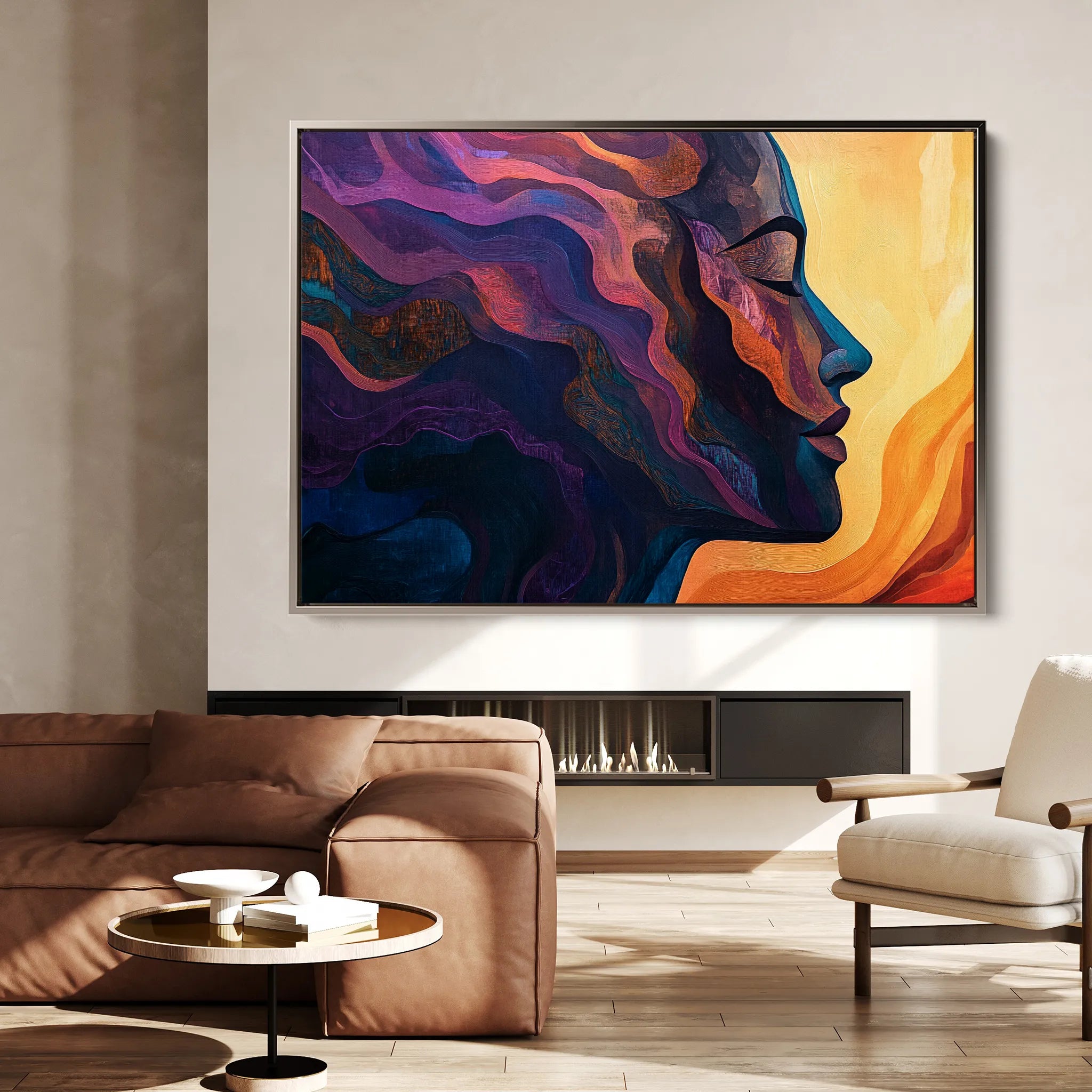 Portrait 080 Canvas Art 60 x 40 cm / Black