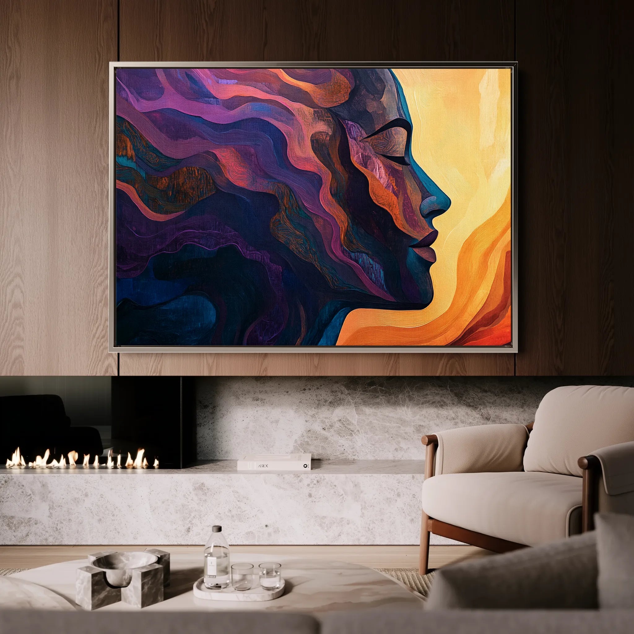 Portrait 080 Canvas Art 60 x 40 cm / Black