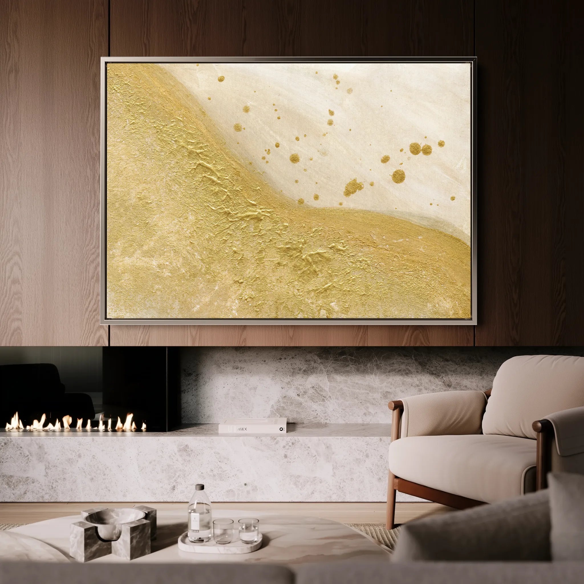Abstract 081 Canvas Art 60 x 40 cm / Black