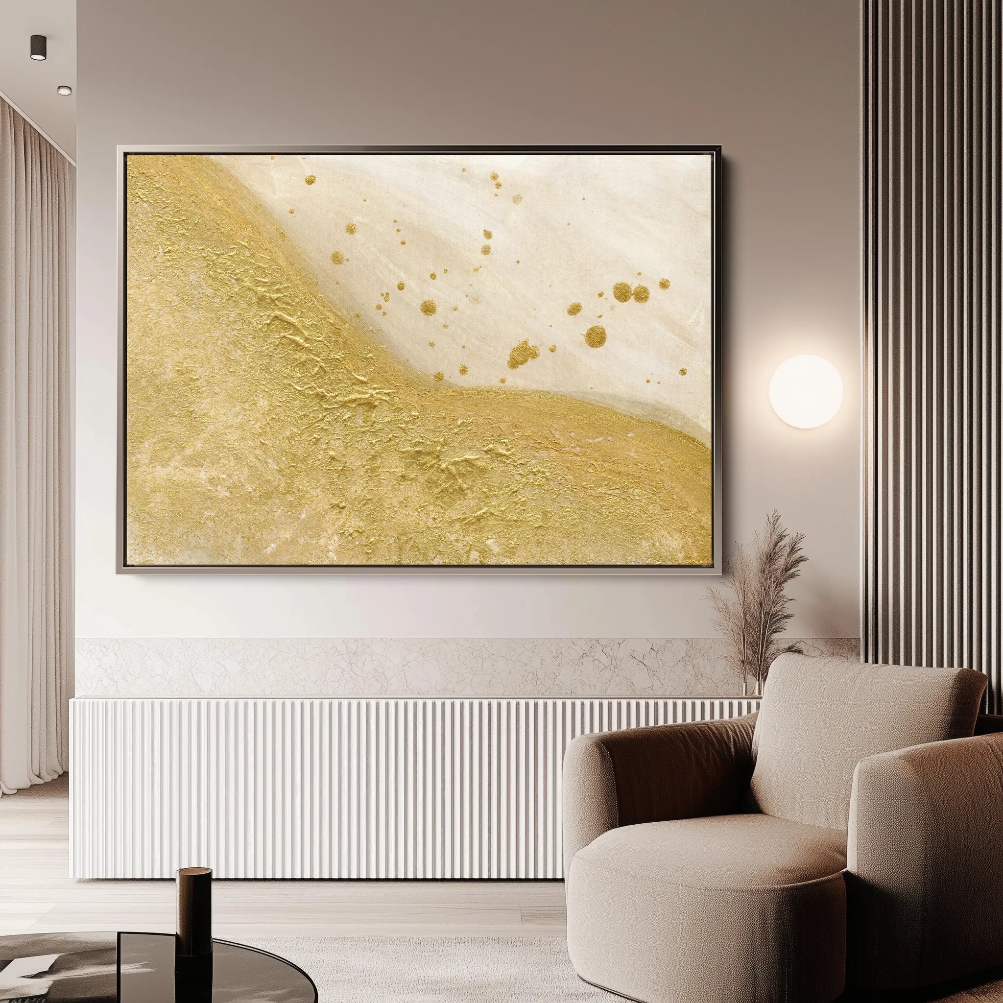 Abstract 081 Canvas Art 60 x 40 cm / Black