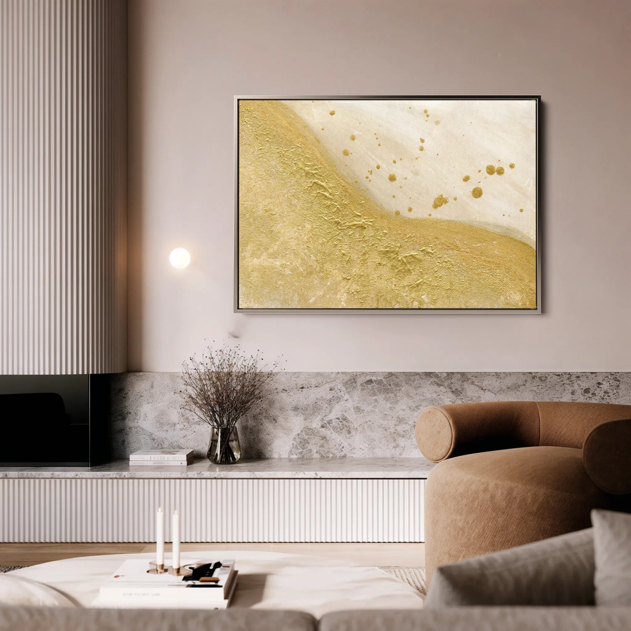 Abstract 081 Canvas Art 60 x 40 cm / Black