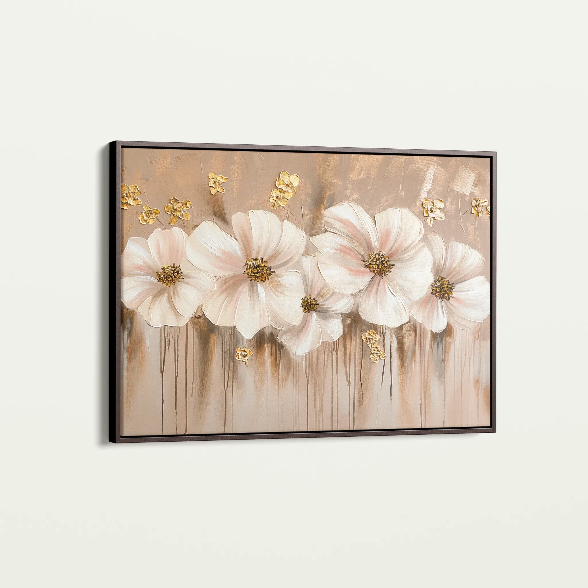 Floral 081 Canvas Art 60 x 40 cm / Black