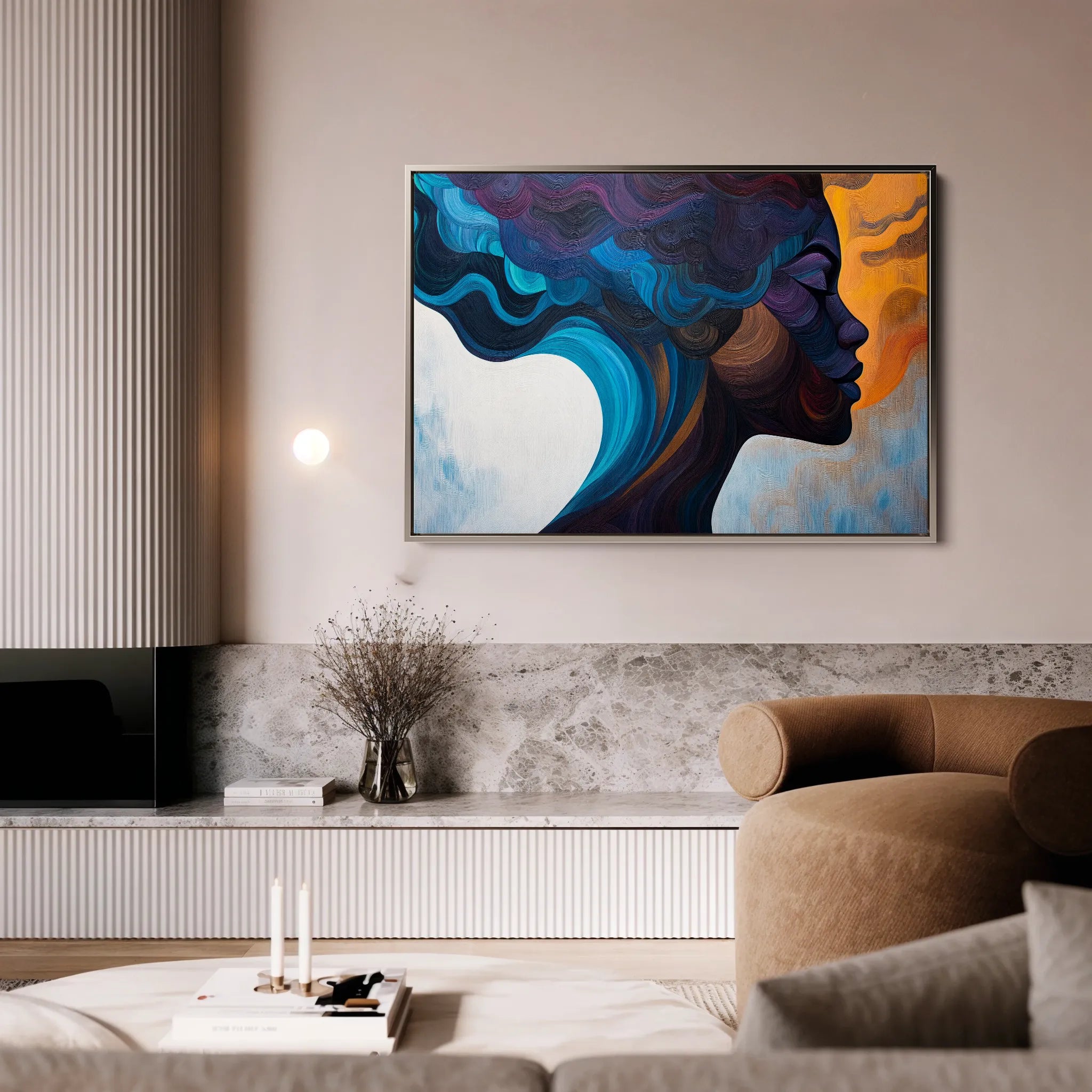 Portrait 081 Canvas Art 60 x 40 cm / Black