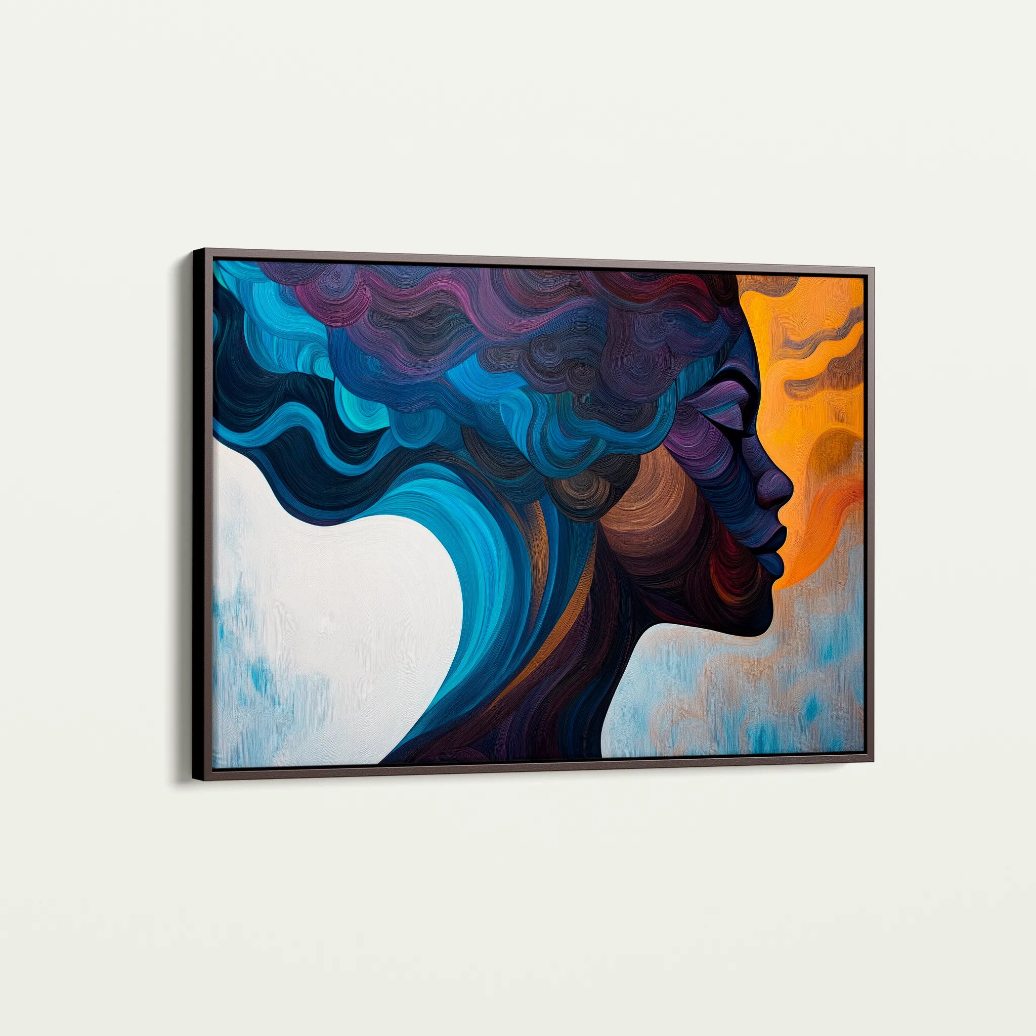 Portrait 081 Canvas Art 60 x 40 cm / Black