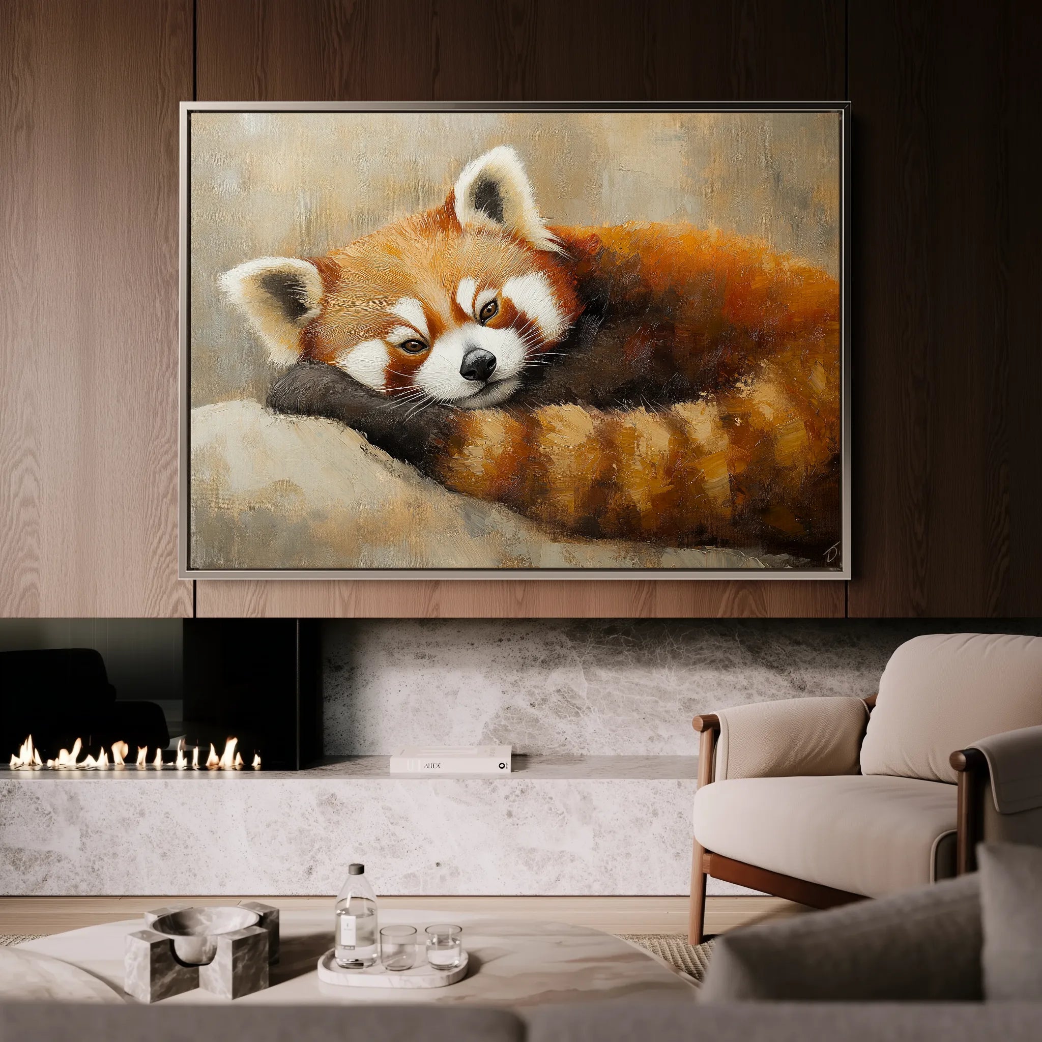 Animals 082 Canvas Art 60 x 40 cm / Black