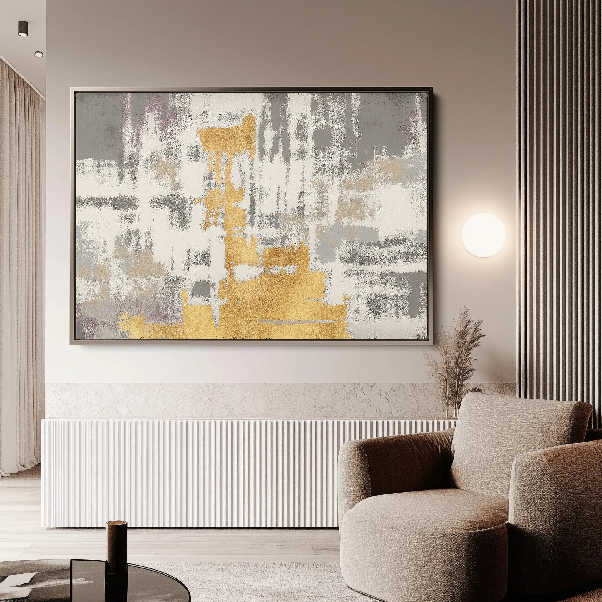 Abstract 082 Canvas Art 60 x 40 cm / Black