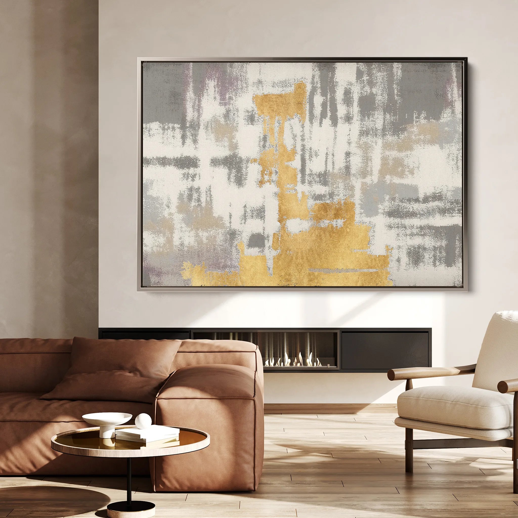 Abstract 082 Canvas Art 60 x 40 cm / Black