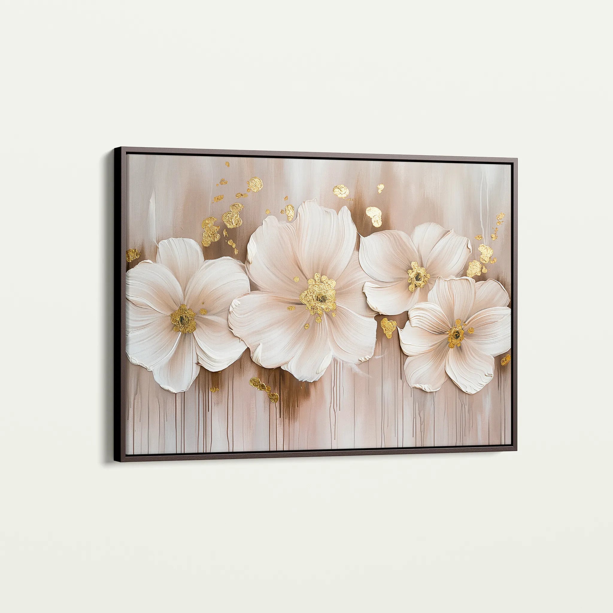 Floral 082 Canvas Art 60 x 40 cm / Black