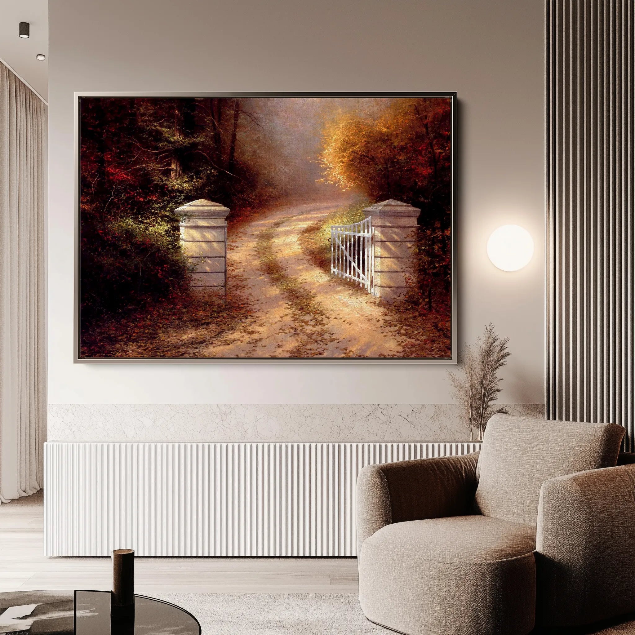 Landscape 082 Canvas Art 60 x 40 cm / Black