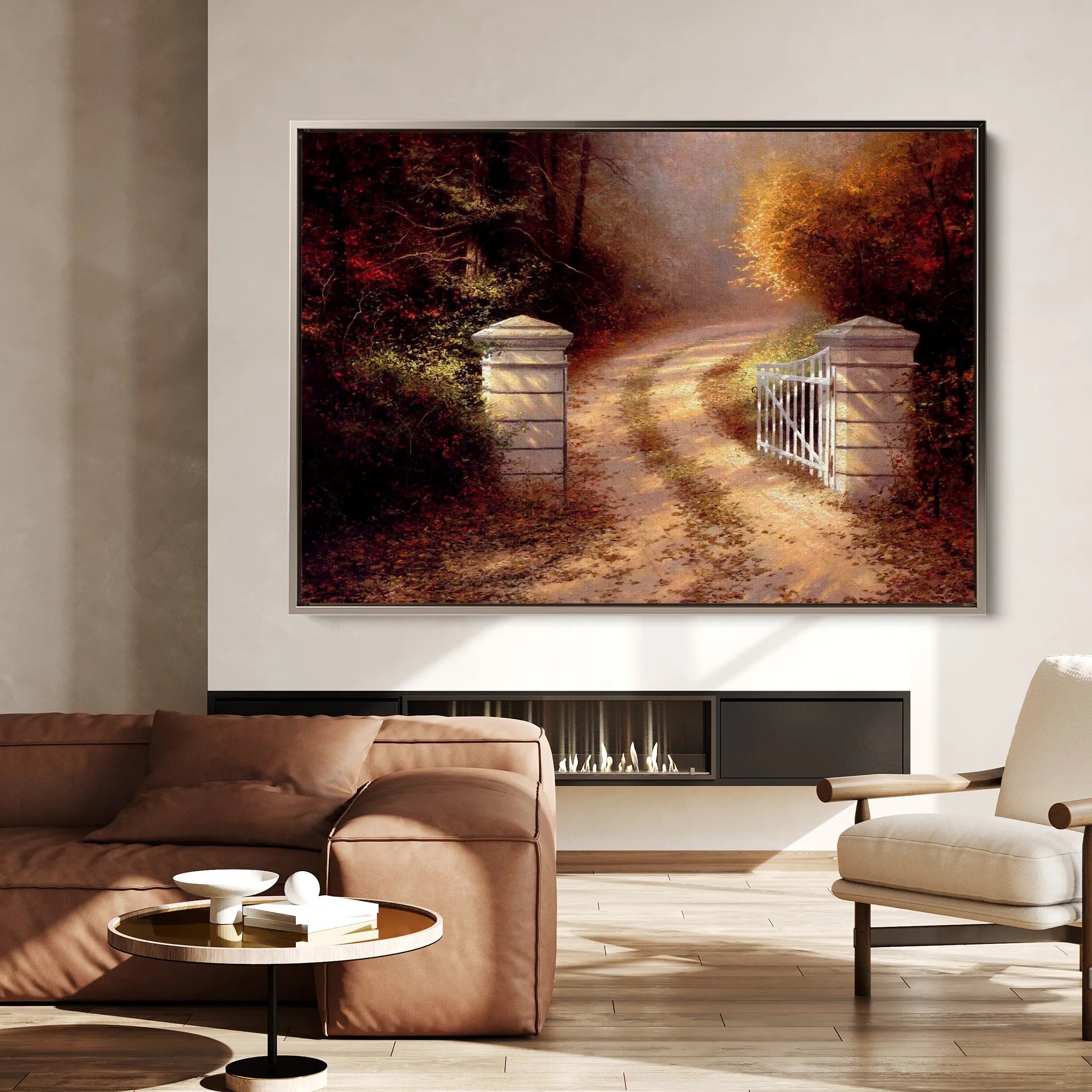 Landscape 082 Canvas Art 60 x 40 cm / Black
