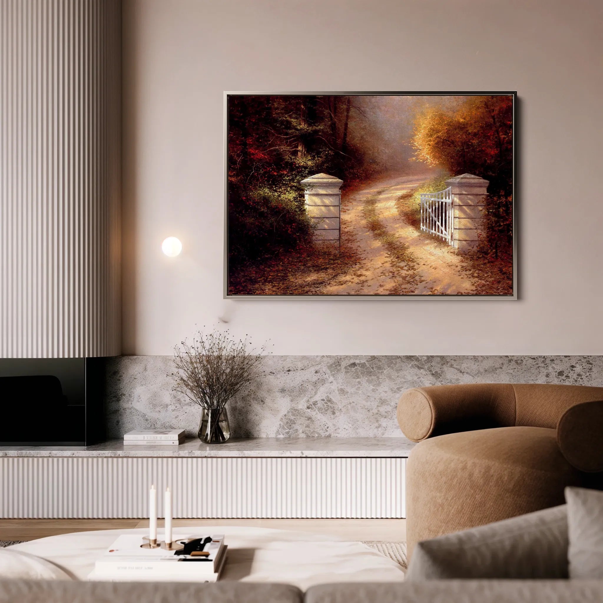 Landscape 082 Canvas Art 60 x 40 cm / Black