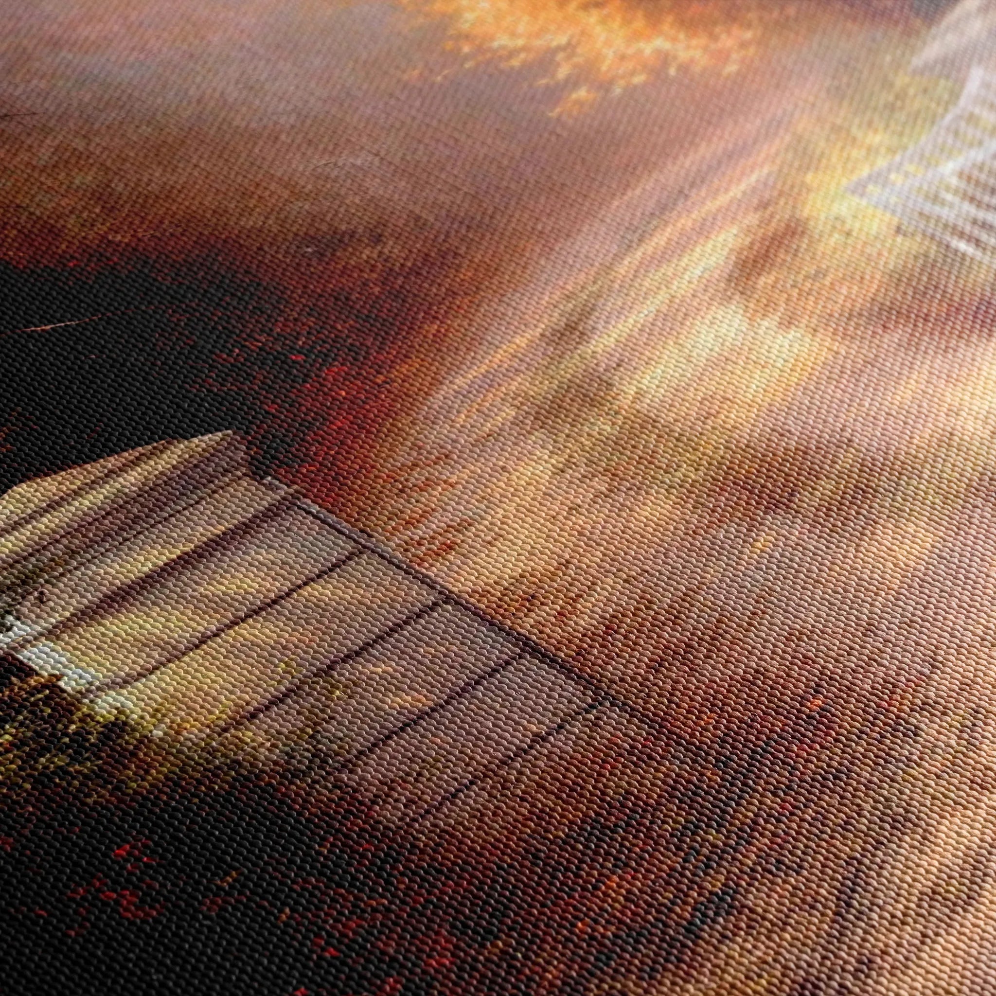Landscape 082 Canvas Art 60 x 40 cm / Black