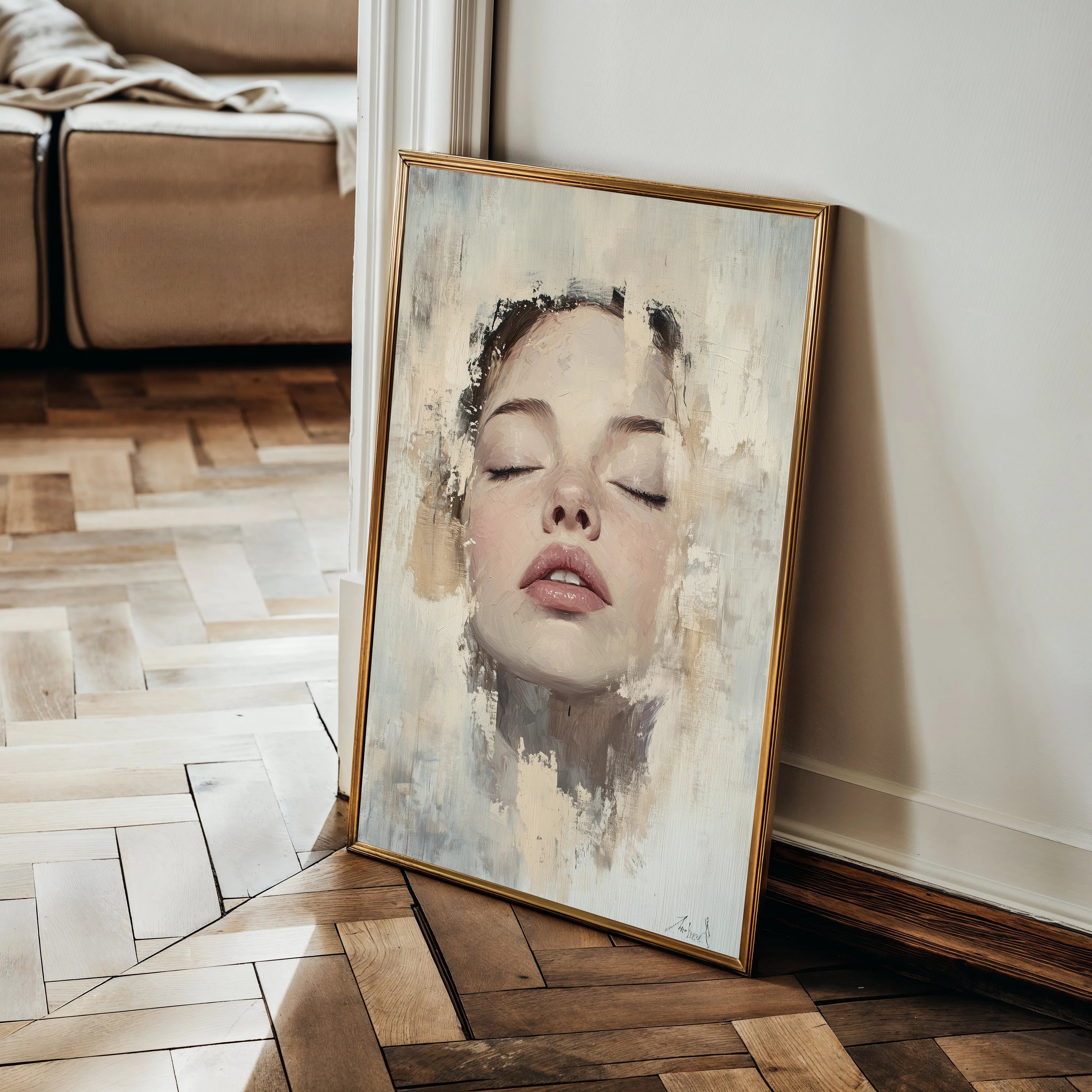 Portrait 082 Canvas Art 60 x 40 cm / Black