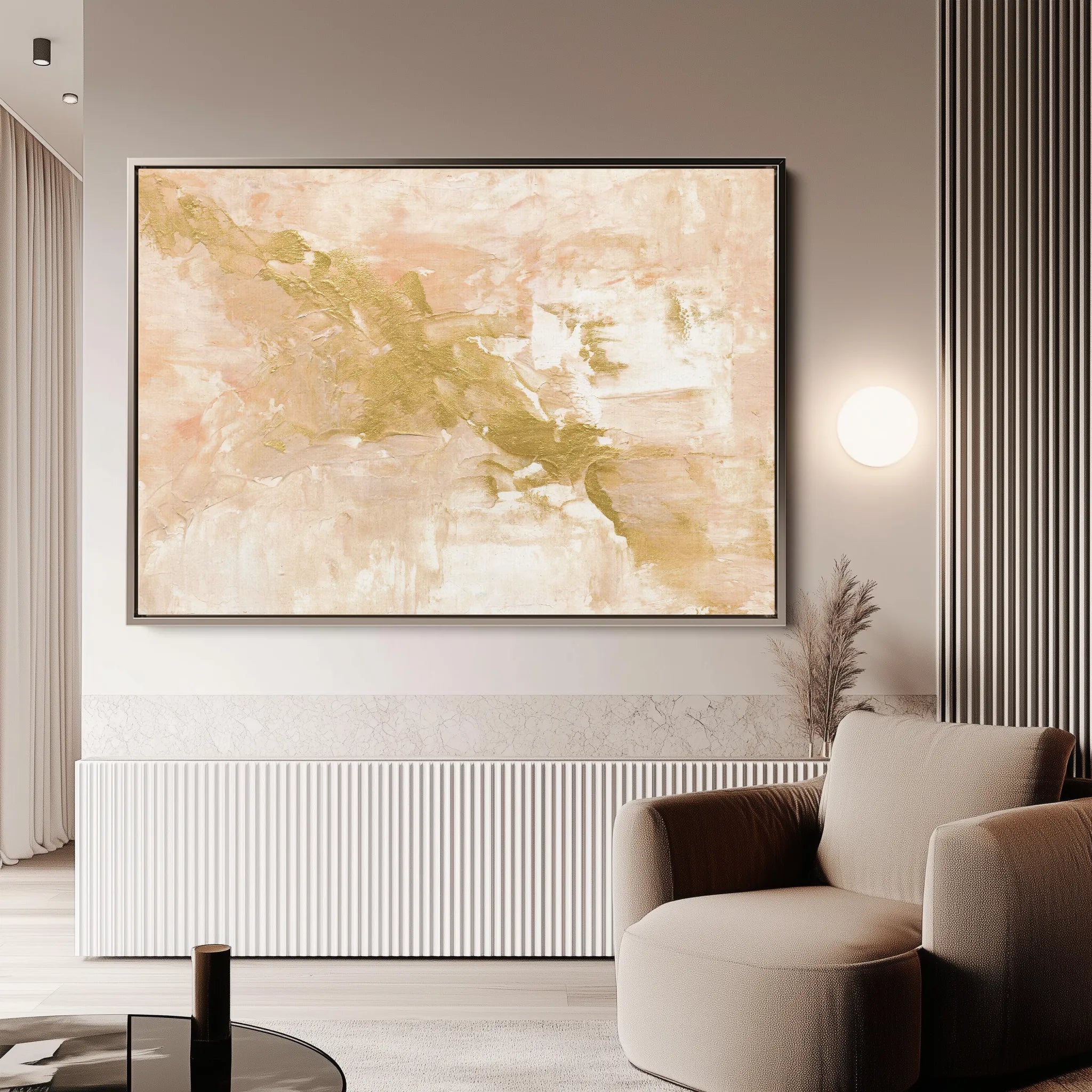 Abstract 083 Canvas Art 60 x 40 cm / Black
