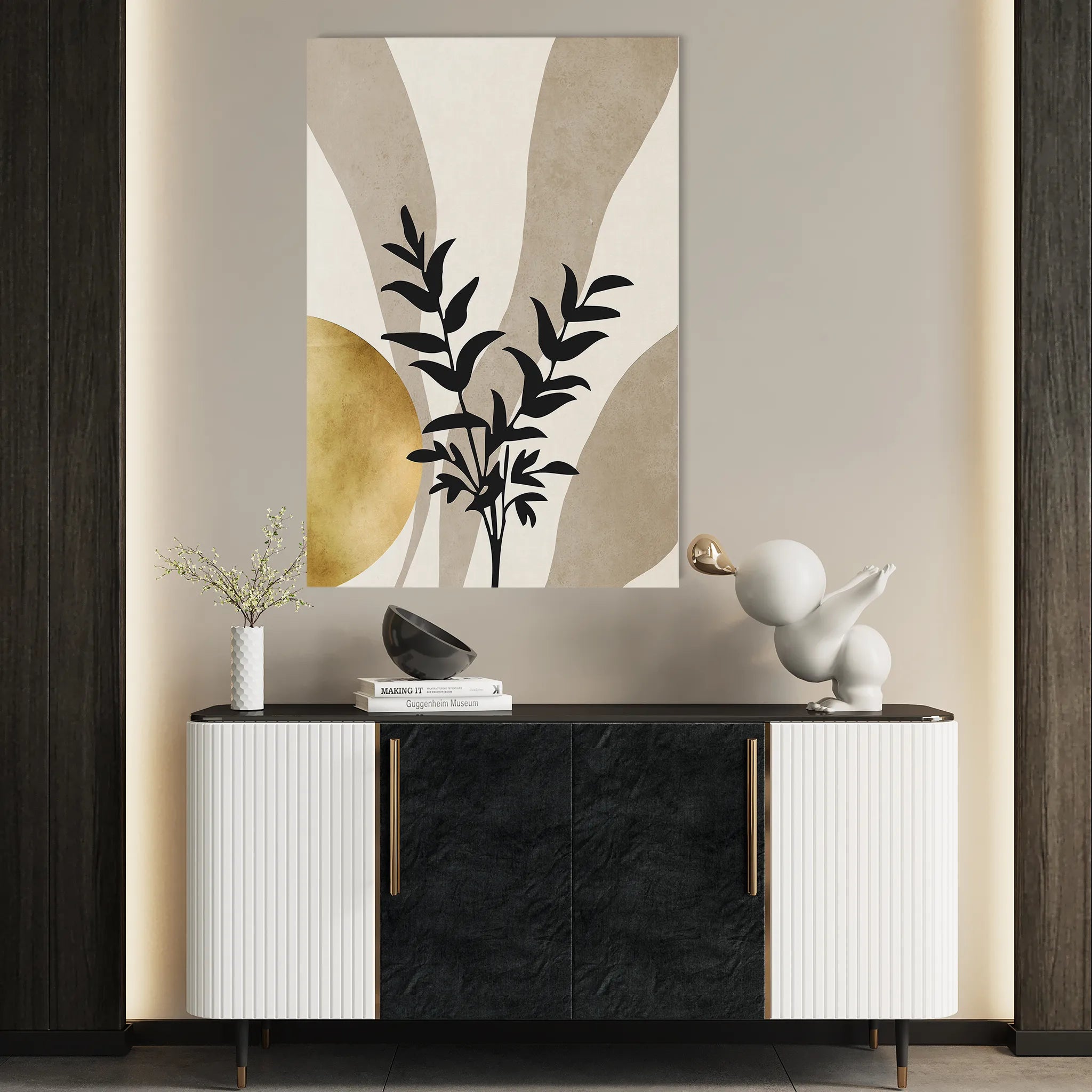 Boho 083 Canvas Art 60 x 40 cm / Black