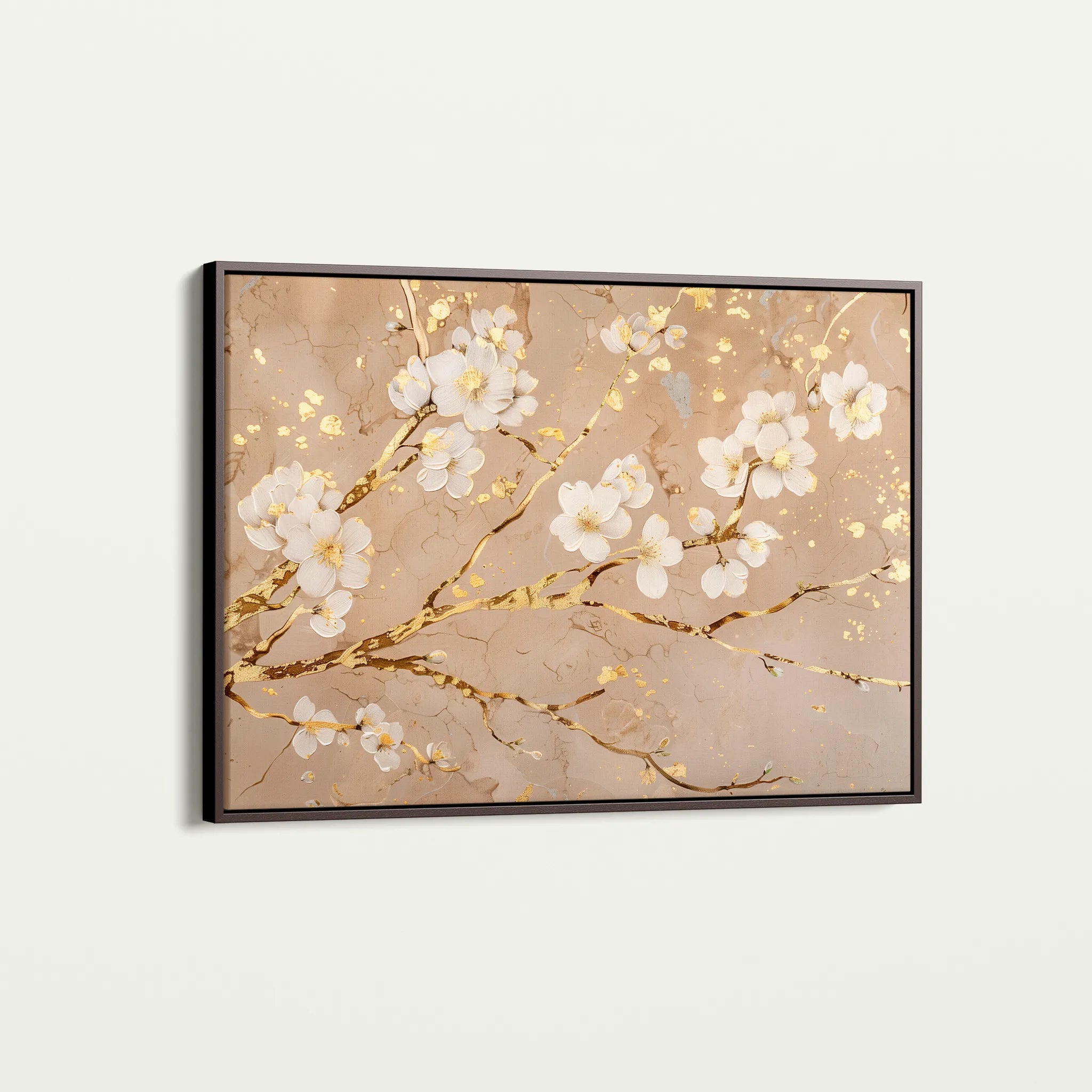 Floral 083 Canvas Art 60 x 40 cm / Black