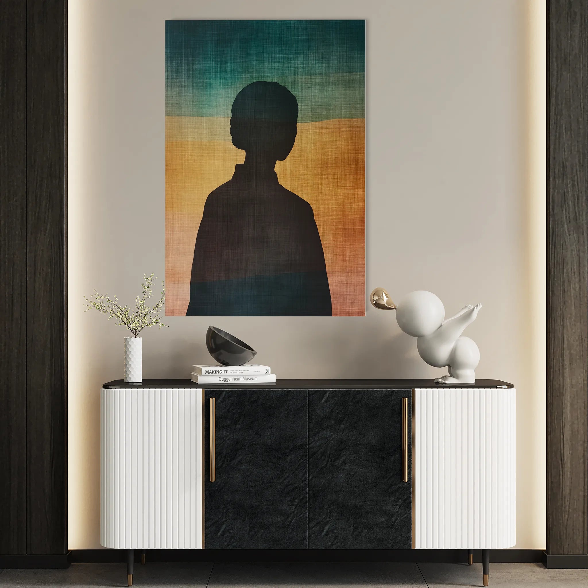 Portrait 083 Canvas Art 60 x 40 cm / Black