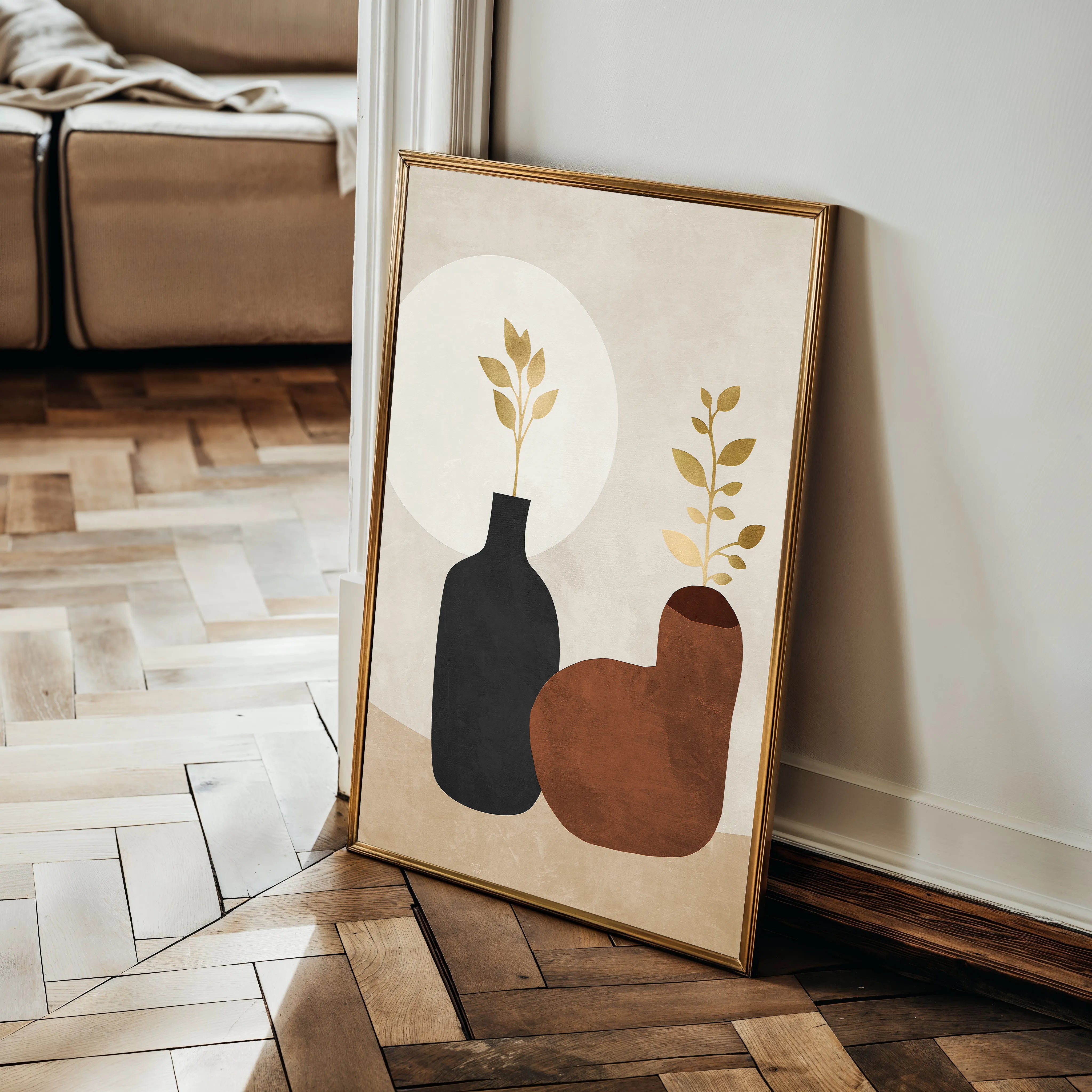 Boho 084 Canvas Art 60 x 40 cm / Black