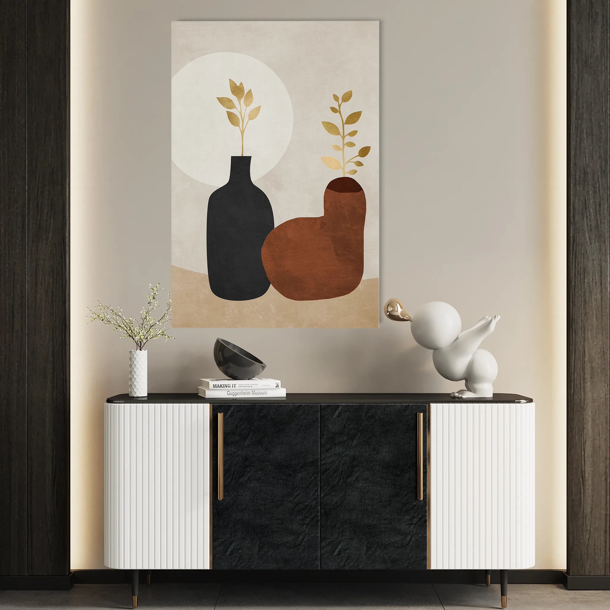 Boho 084 Canvas Art 60 x 40 cm / Black