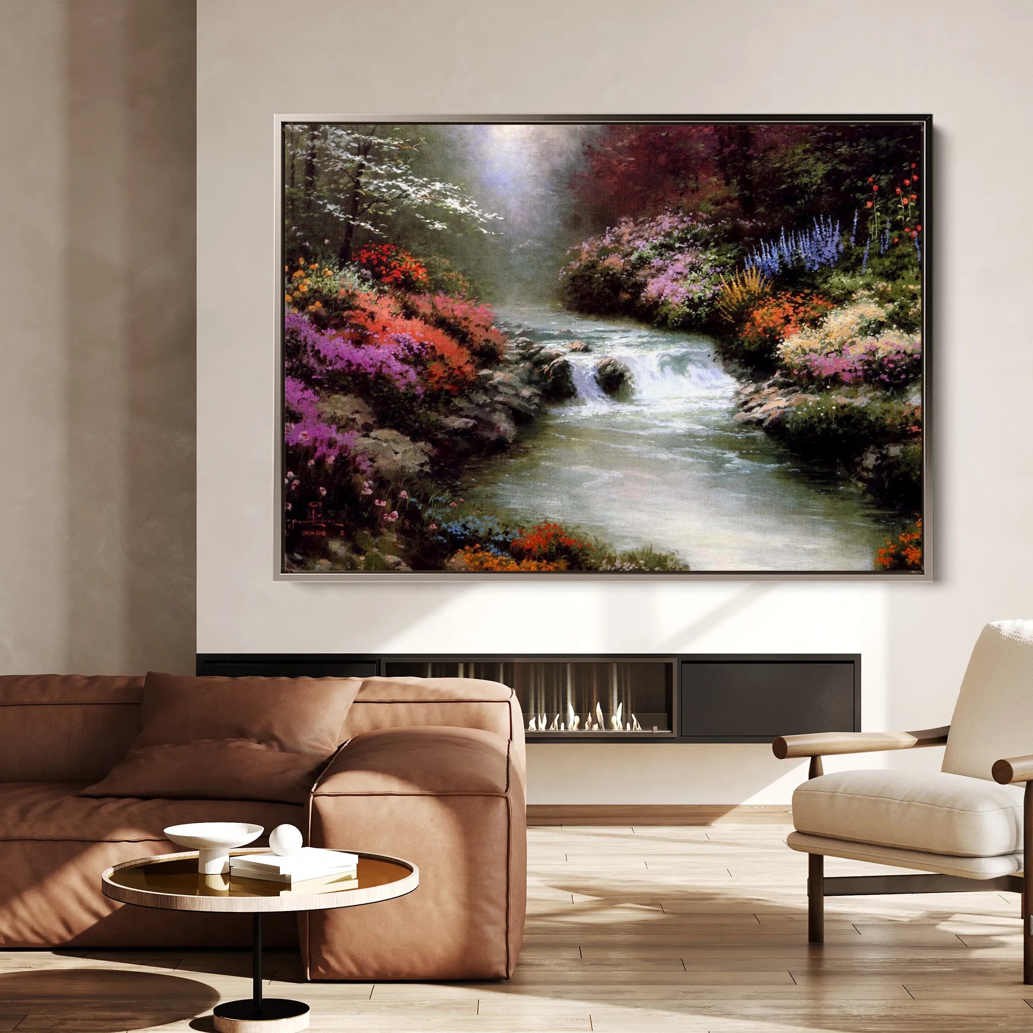 Landscape 084 Canvas Art 60 x 40 cm / Black