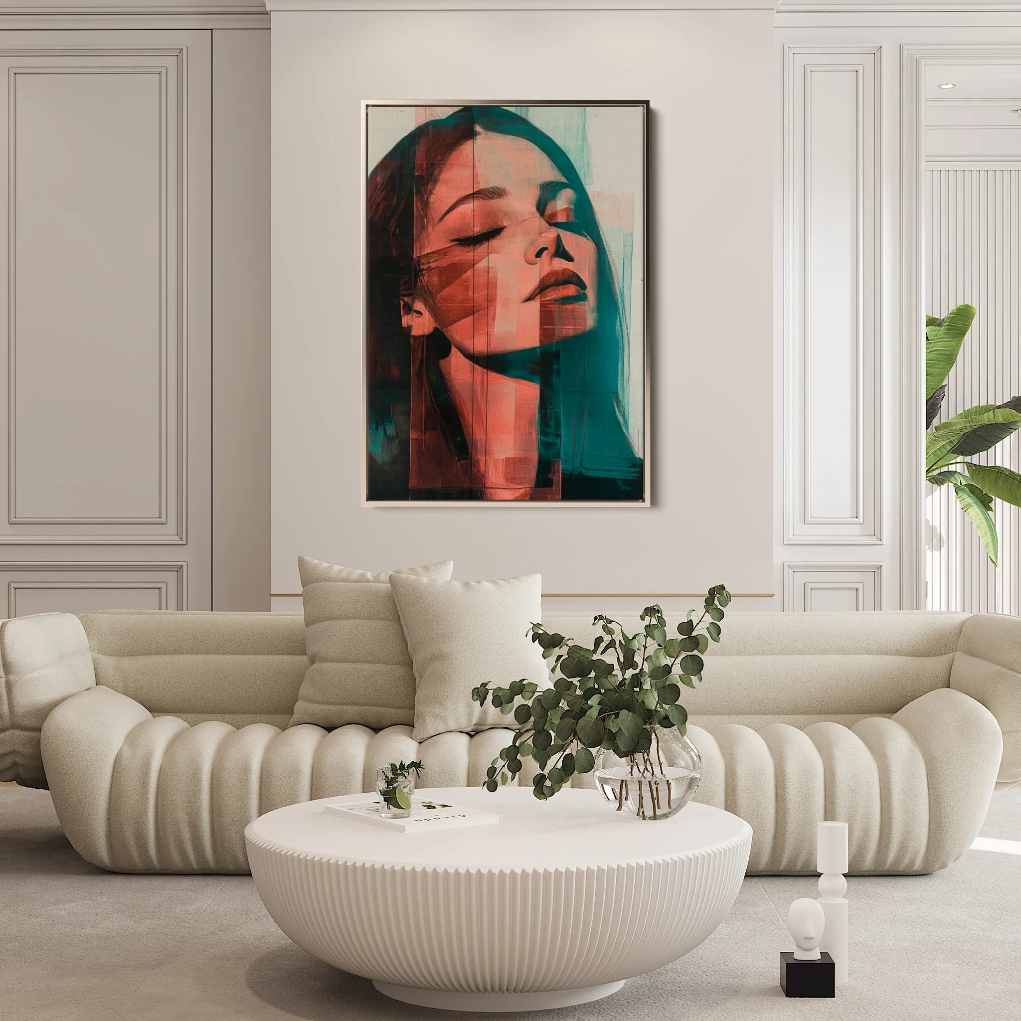 Portrait 084 Canvas Art 60 x 40 cm / Black