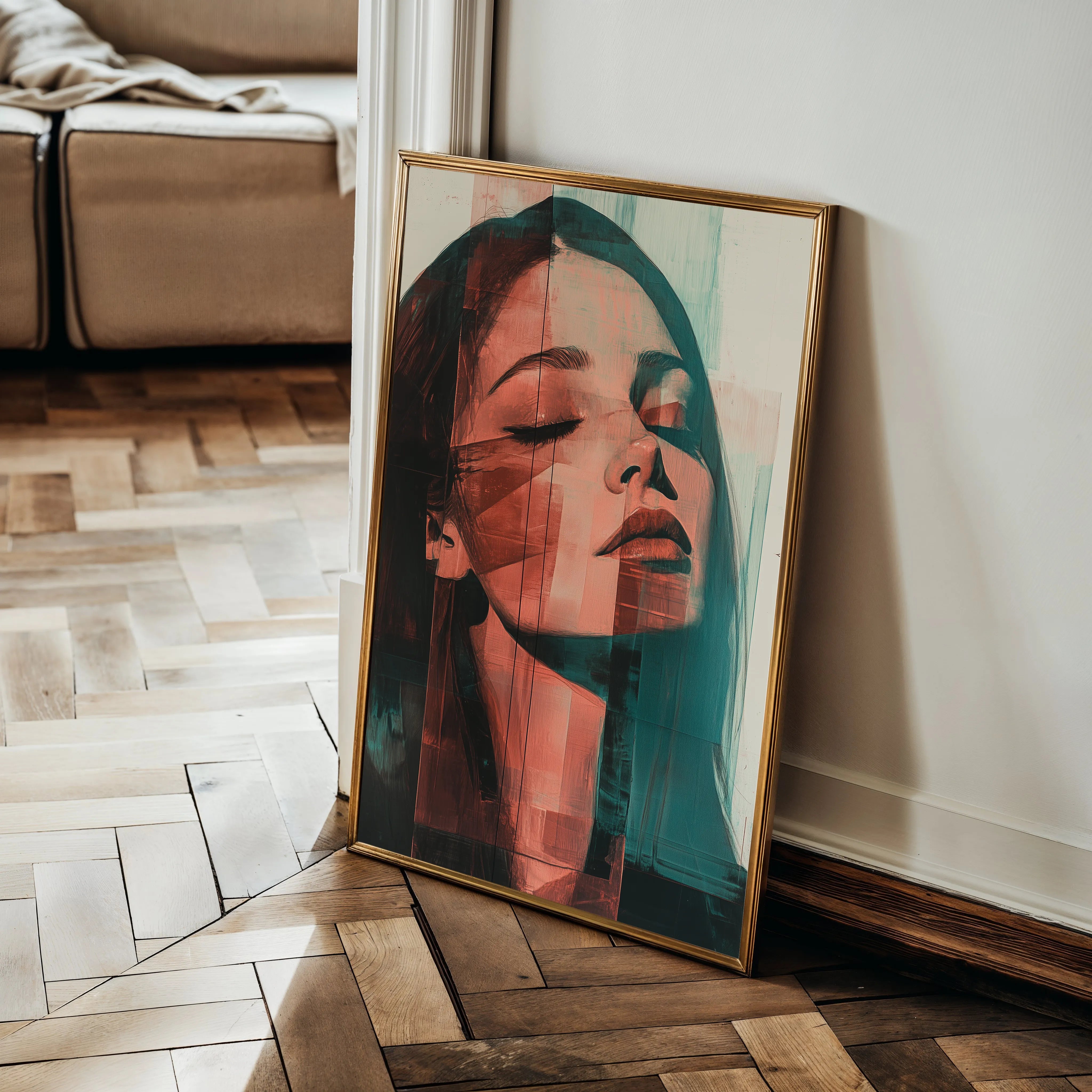 Portrait 084 Canvas Art 60 x 40 cm / Black