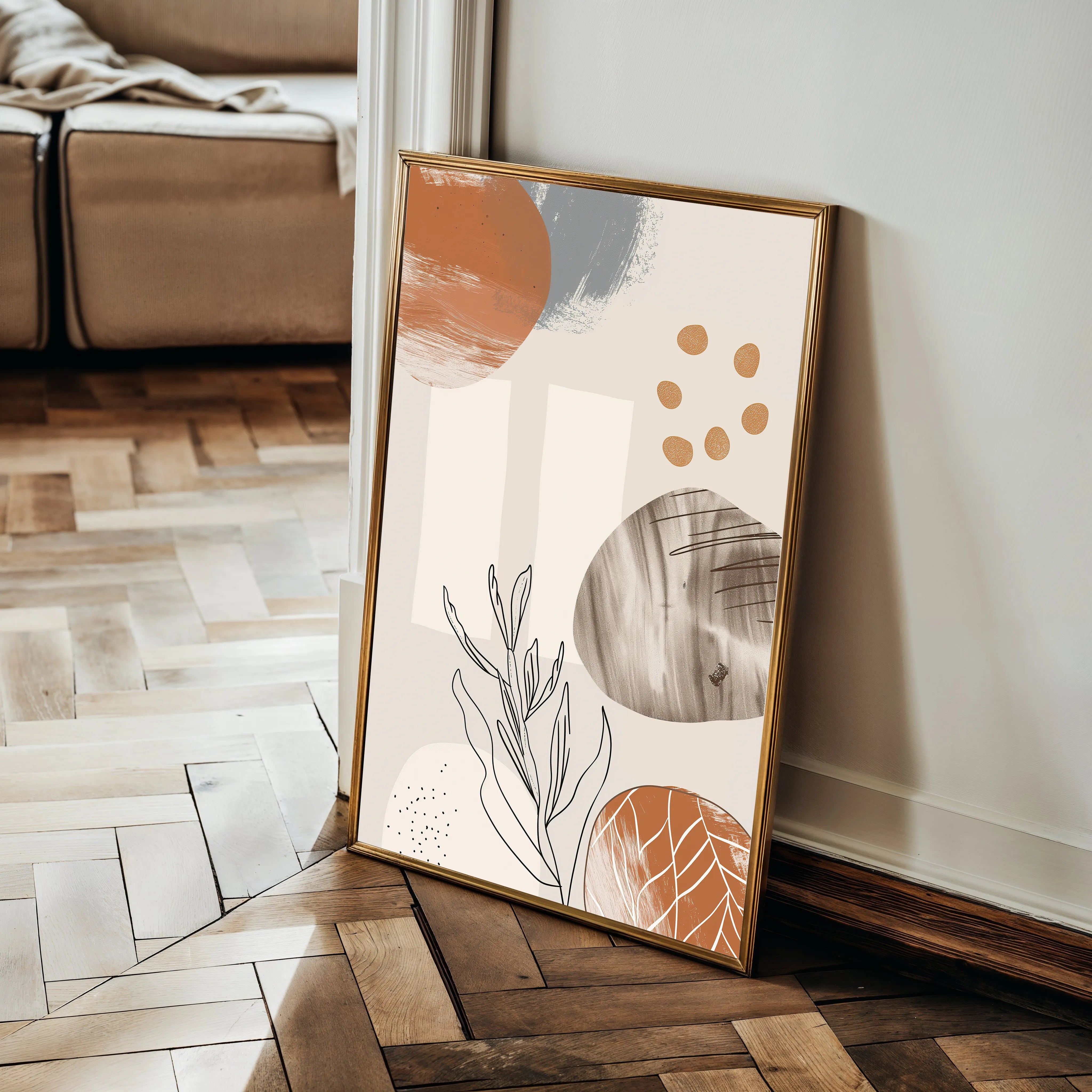 Boho 085 Canvas Art 60 x 40 cm / Black