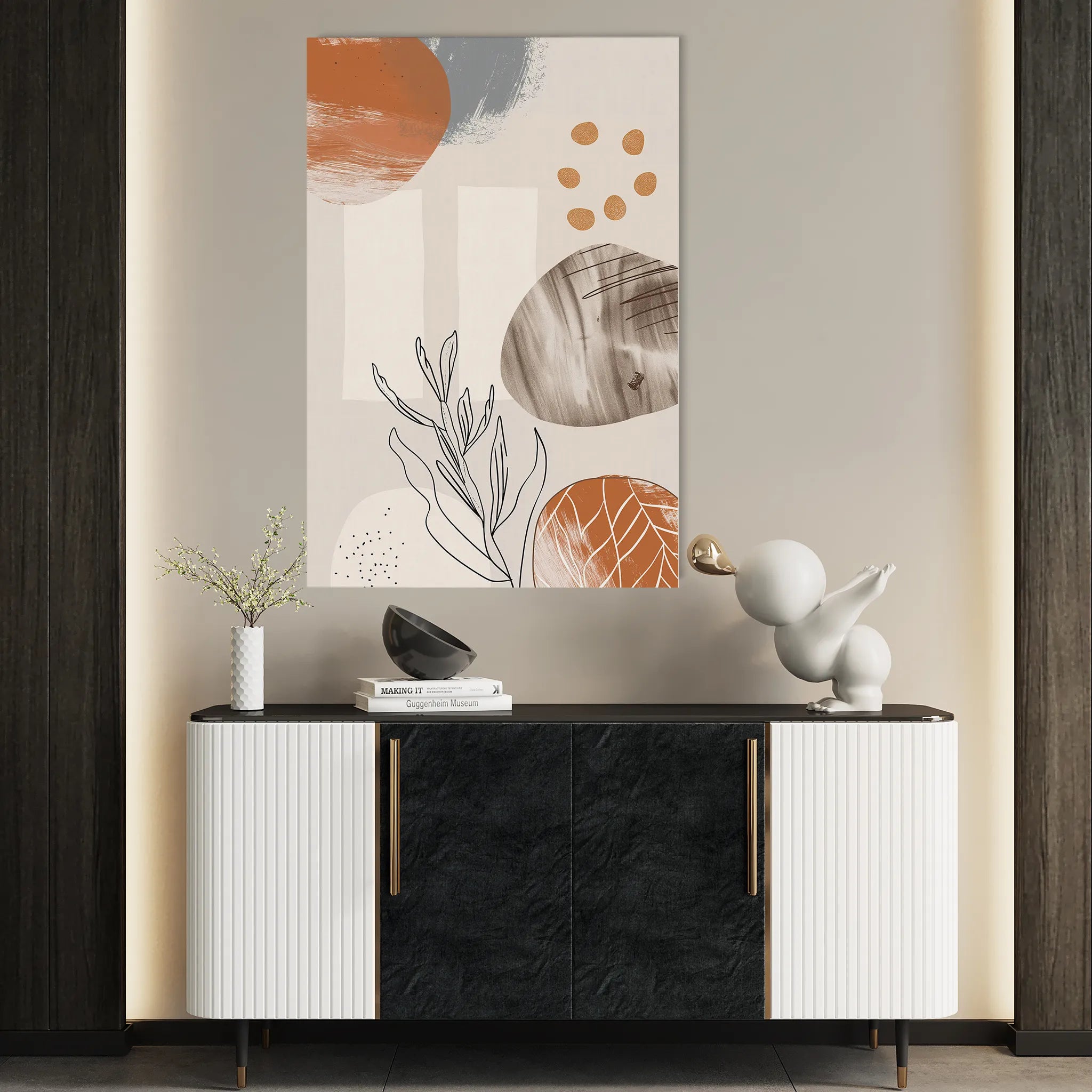Boho 085 Canvas Art 60 x 40 cm / Black