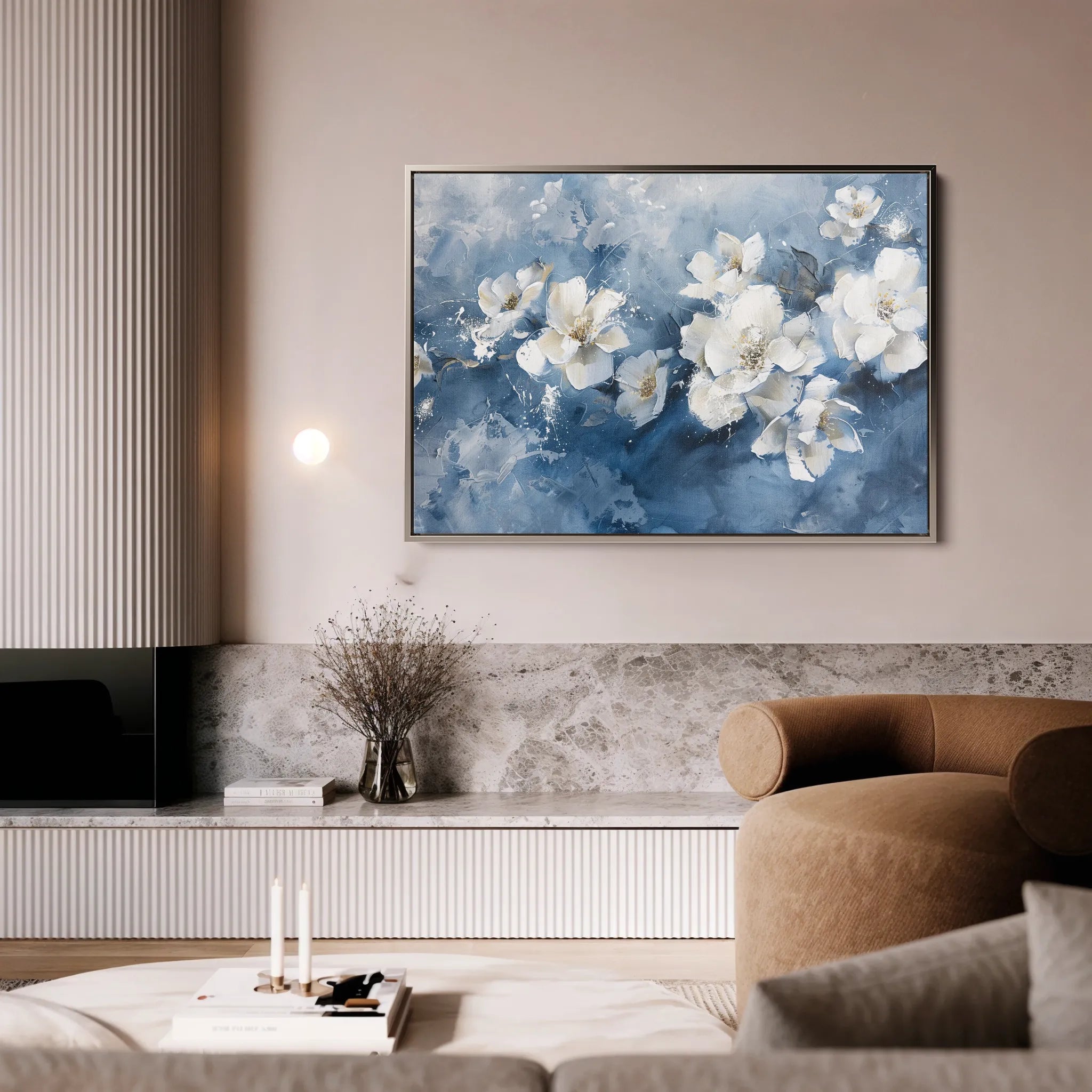 Floral 085 Canvas Art 60 x 40 cm / Black