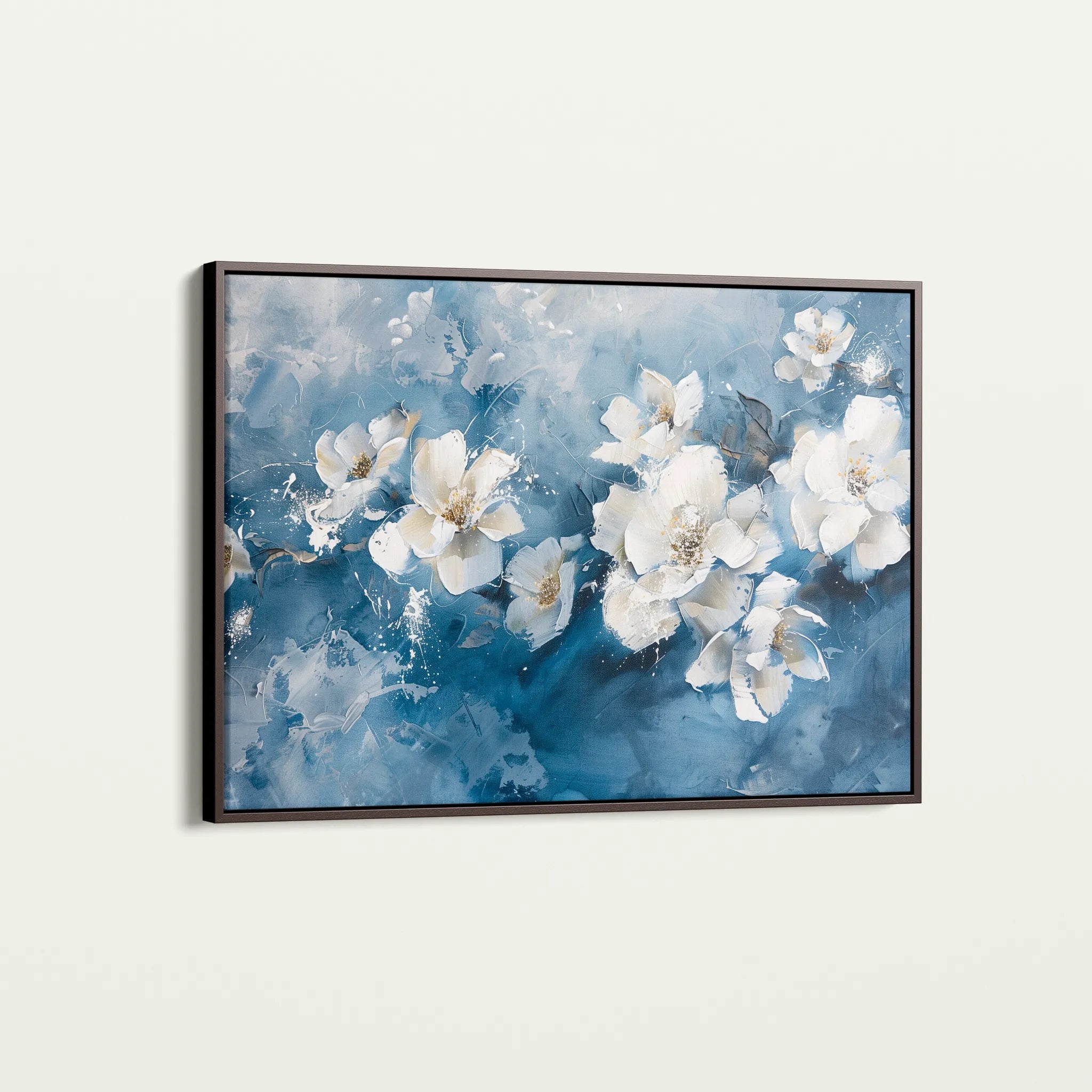 Floral 085 Canvas Art 60 x 40 cm / Black