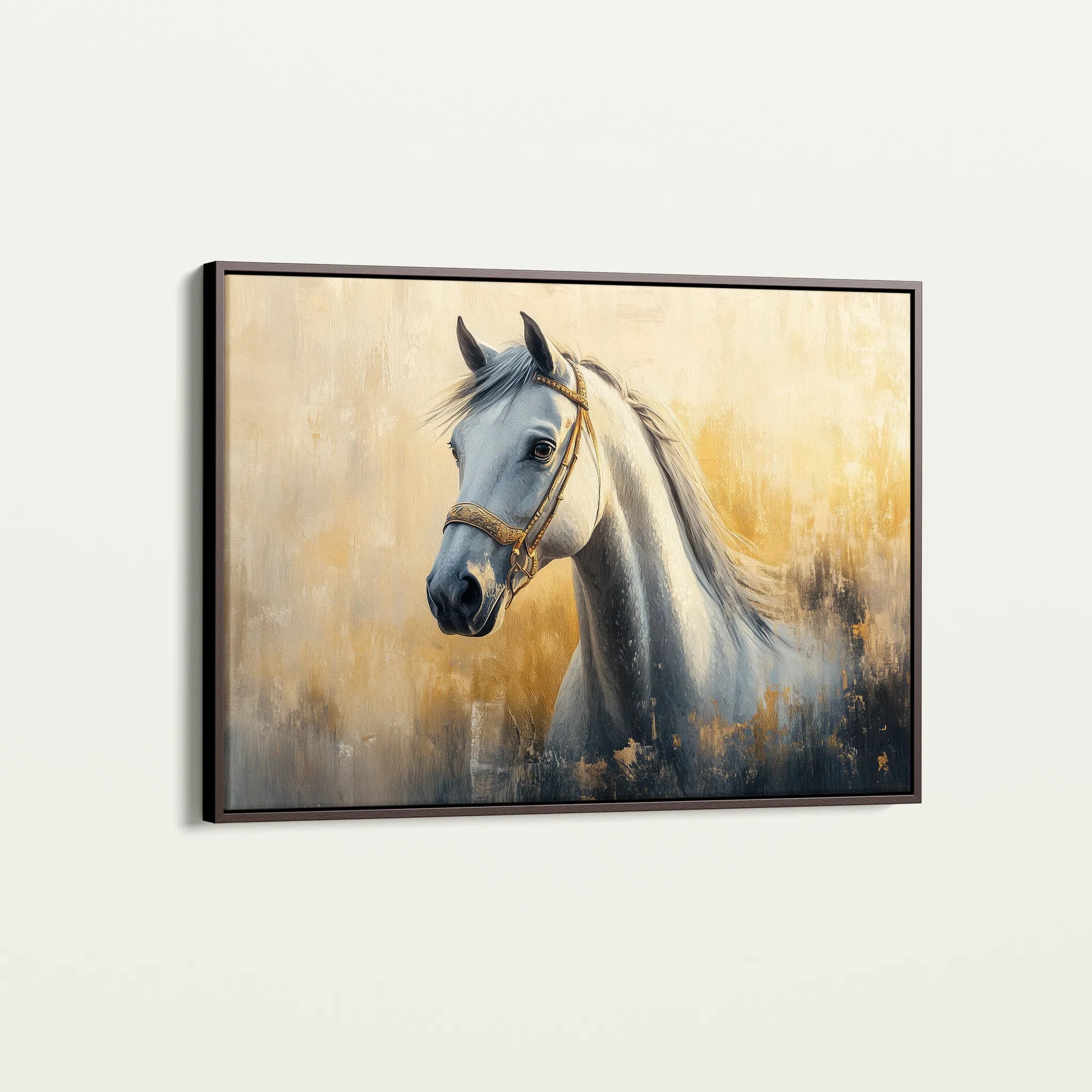 Horses 085 Canvas Art 60 x 40 cm / Black
