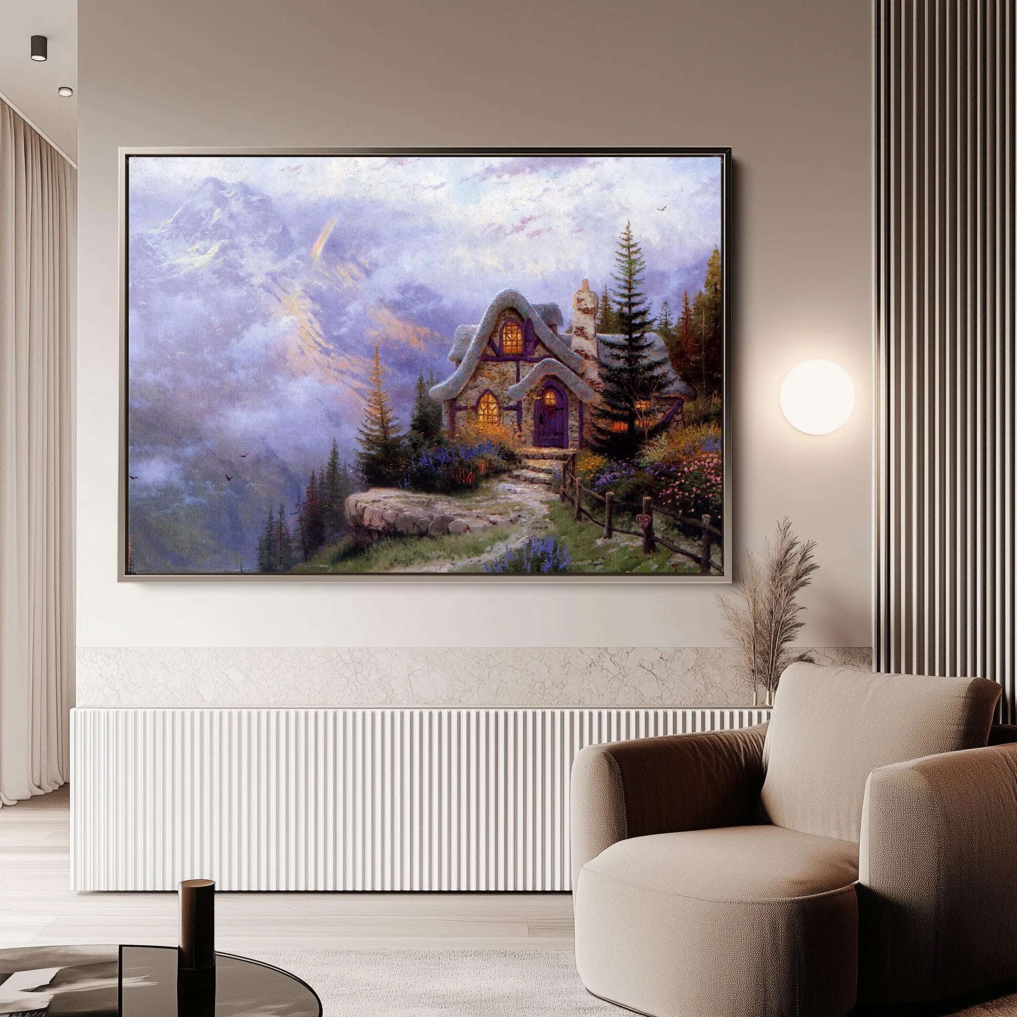 Landscape 085 Canvas Art 60 x 40 cm / Black
