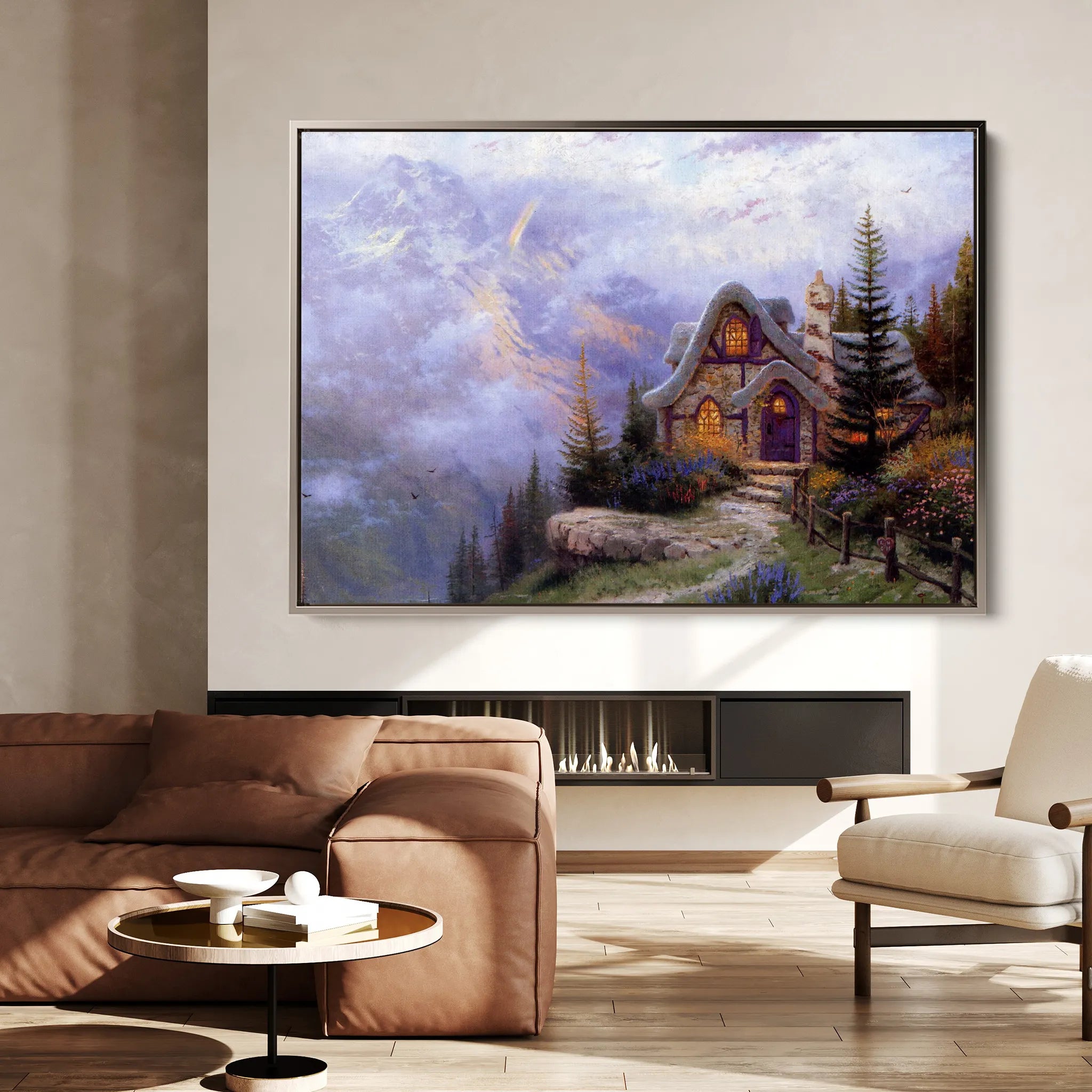 Landscape 085 Canvas Art 60 x 40 cm / Black