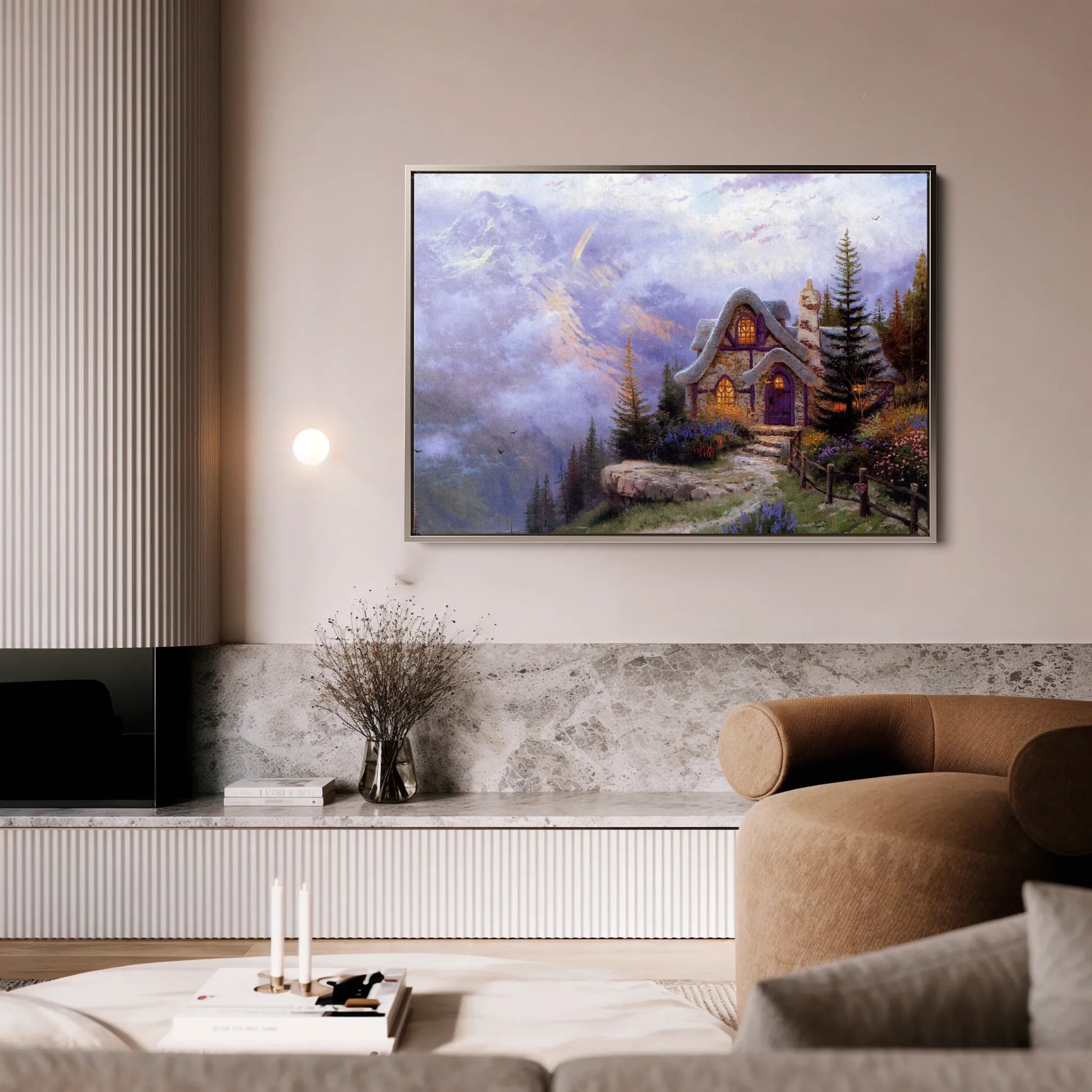 Landscape 085 Canvas Art 60 x 40 cm / Black