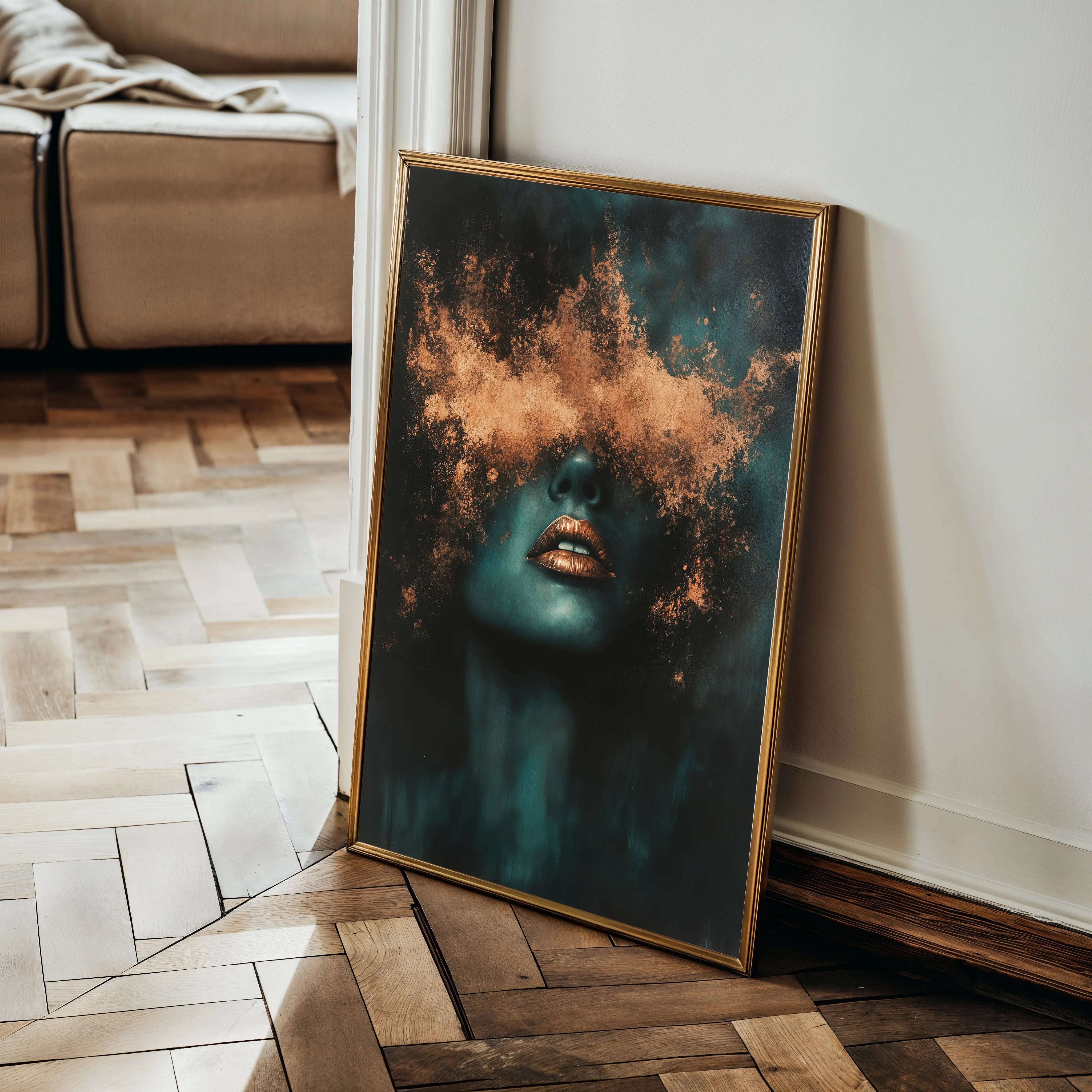 Portrait 085 Canvas Art 60 x 40 cm / Black