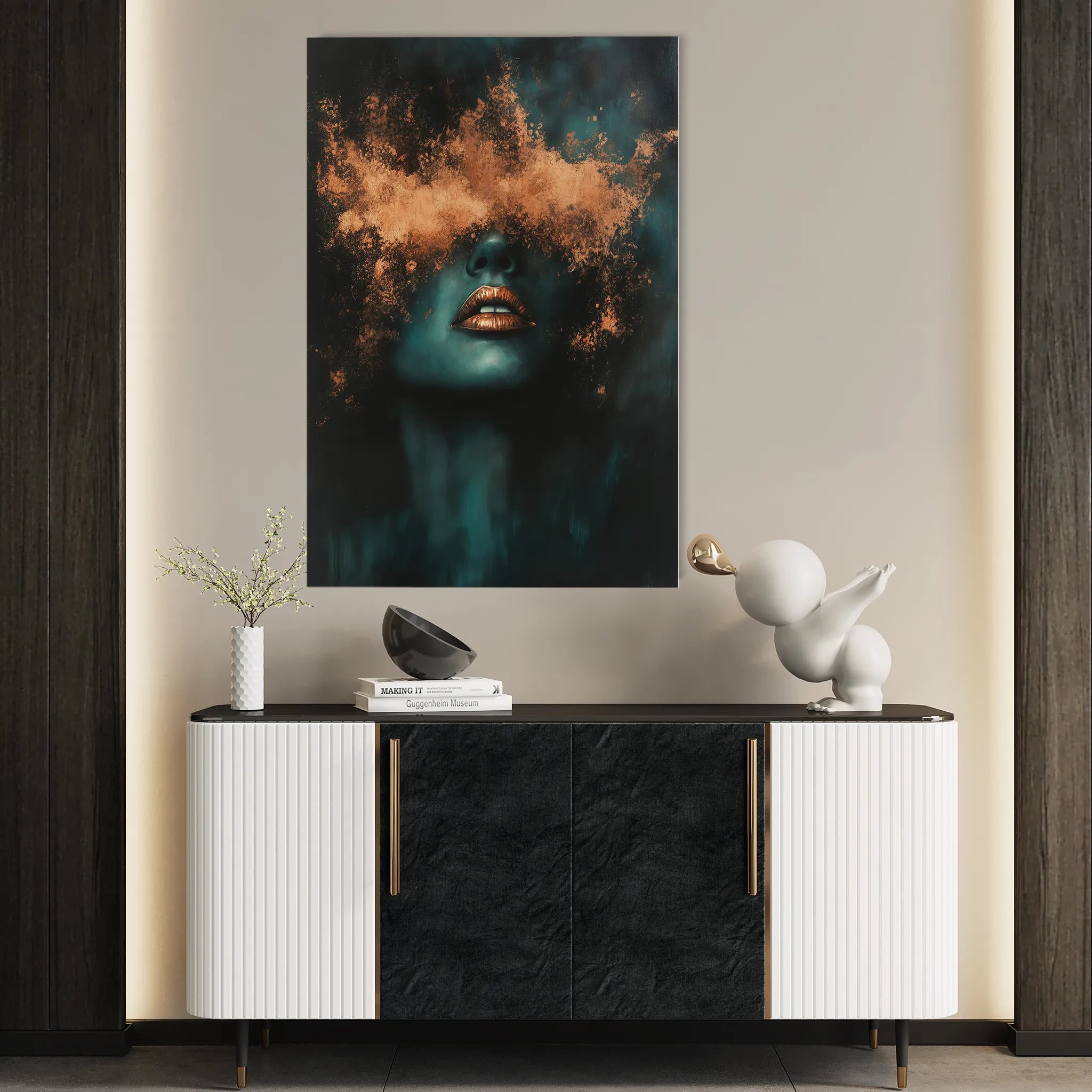 Portrait 085 Canvas Art 60 x 40 cm / Black