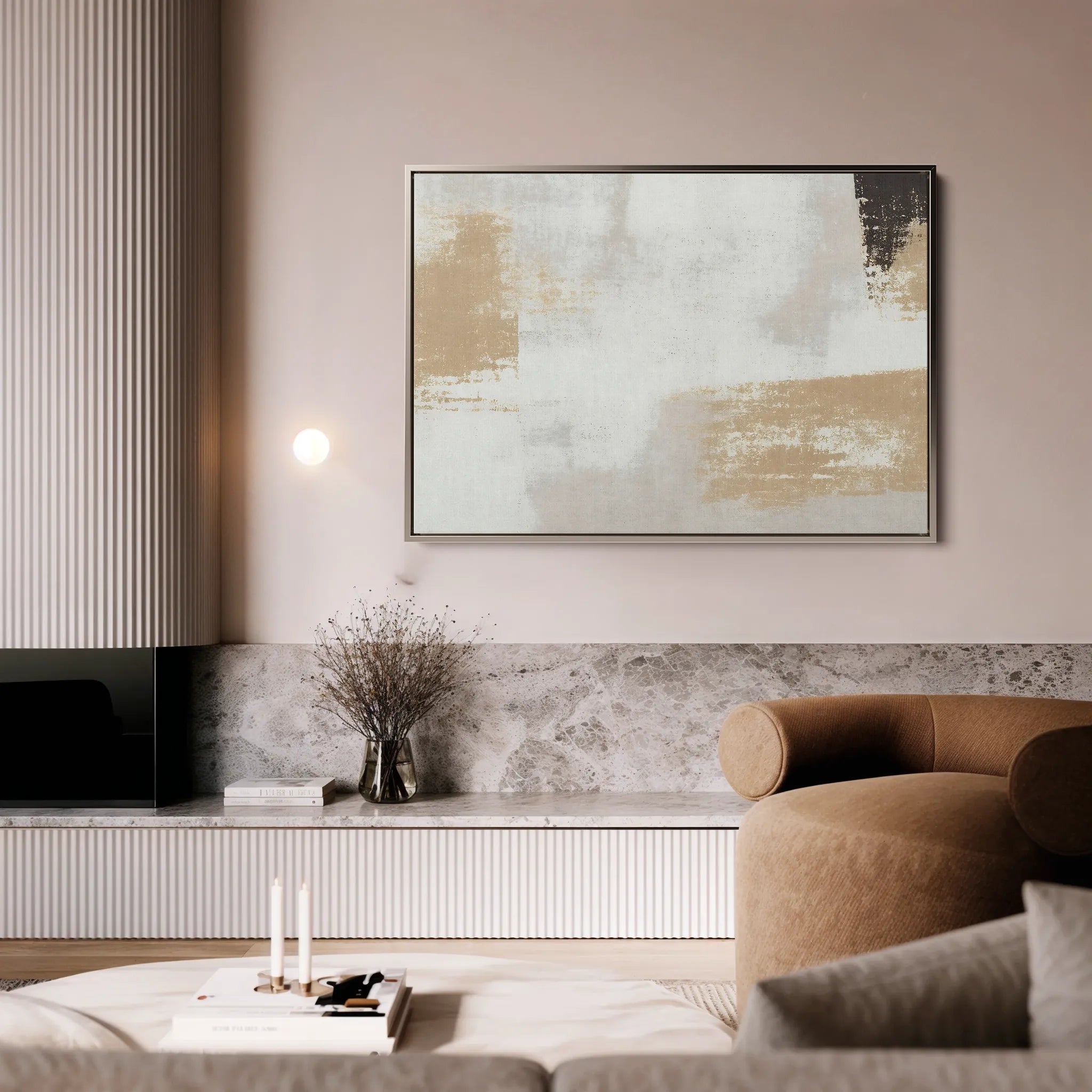 Abstract 086 Canvas Art 60 x 40 cm / Black