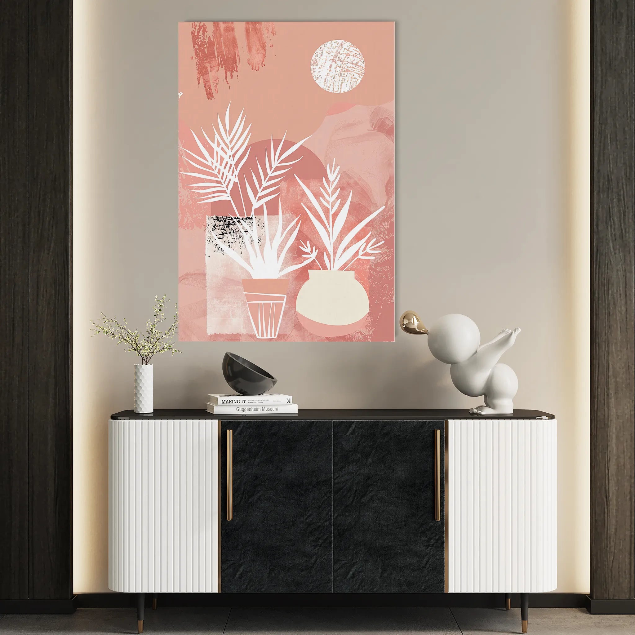Boho 086 Canvas Art 60 x 40 cm / Black