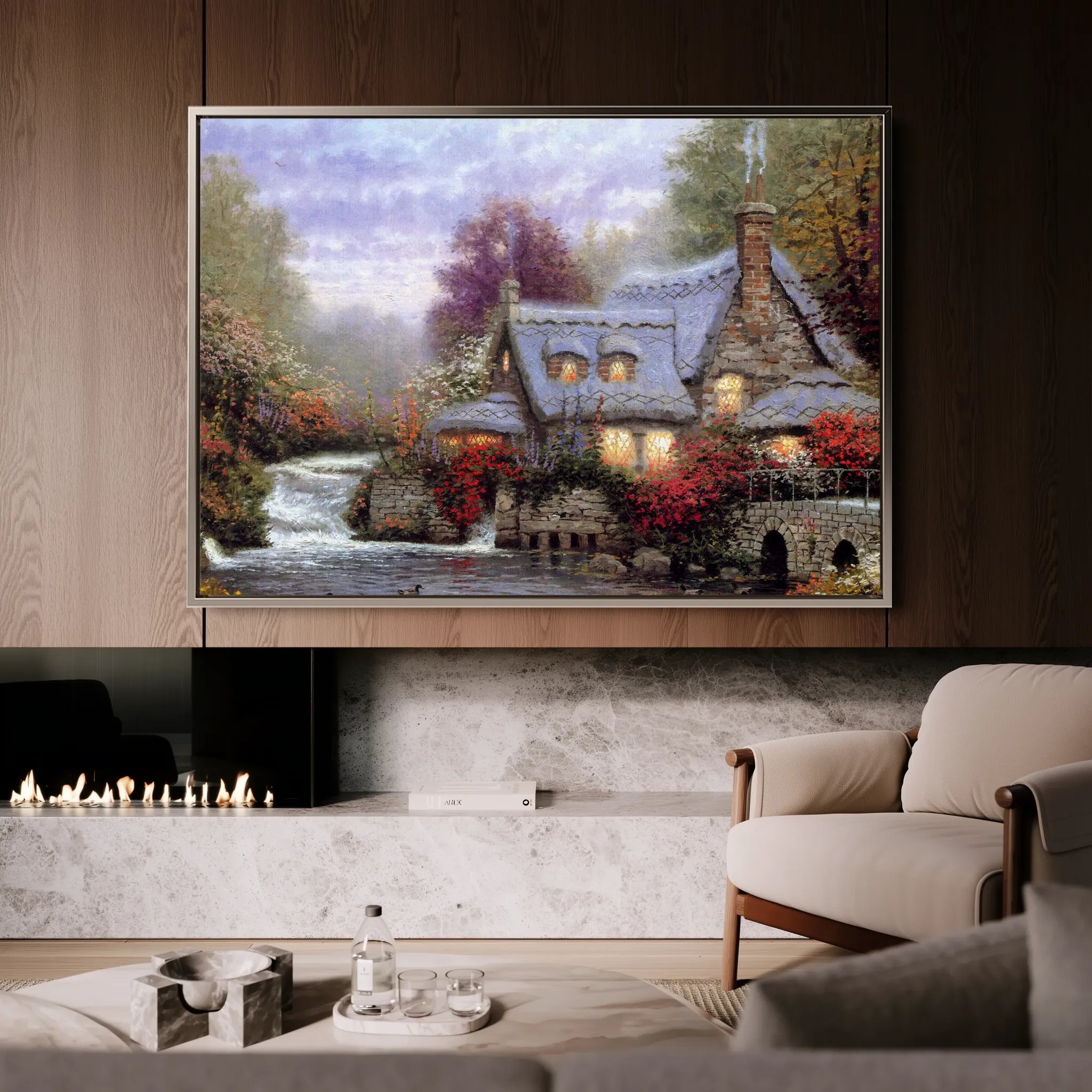 Landscape 086 Canvas Art 60 x 40 cm / Black
