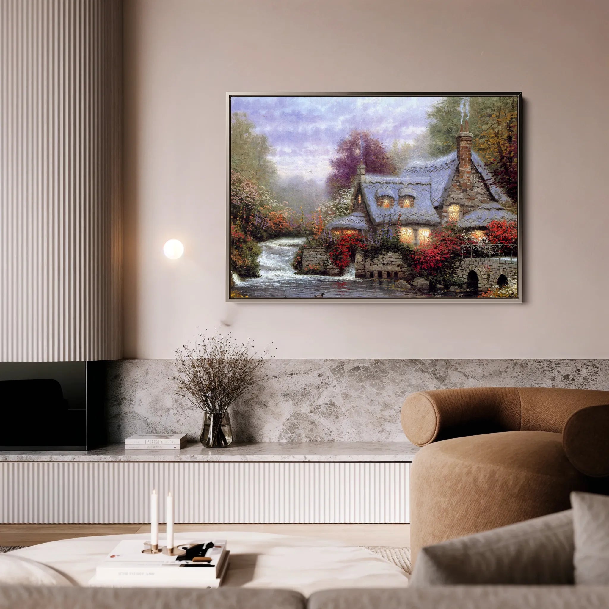 Landscape 086 Canvas Art 60 x 40 cm / Black