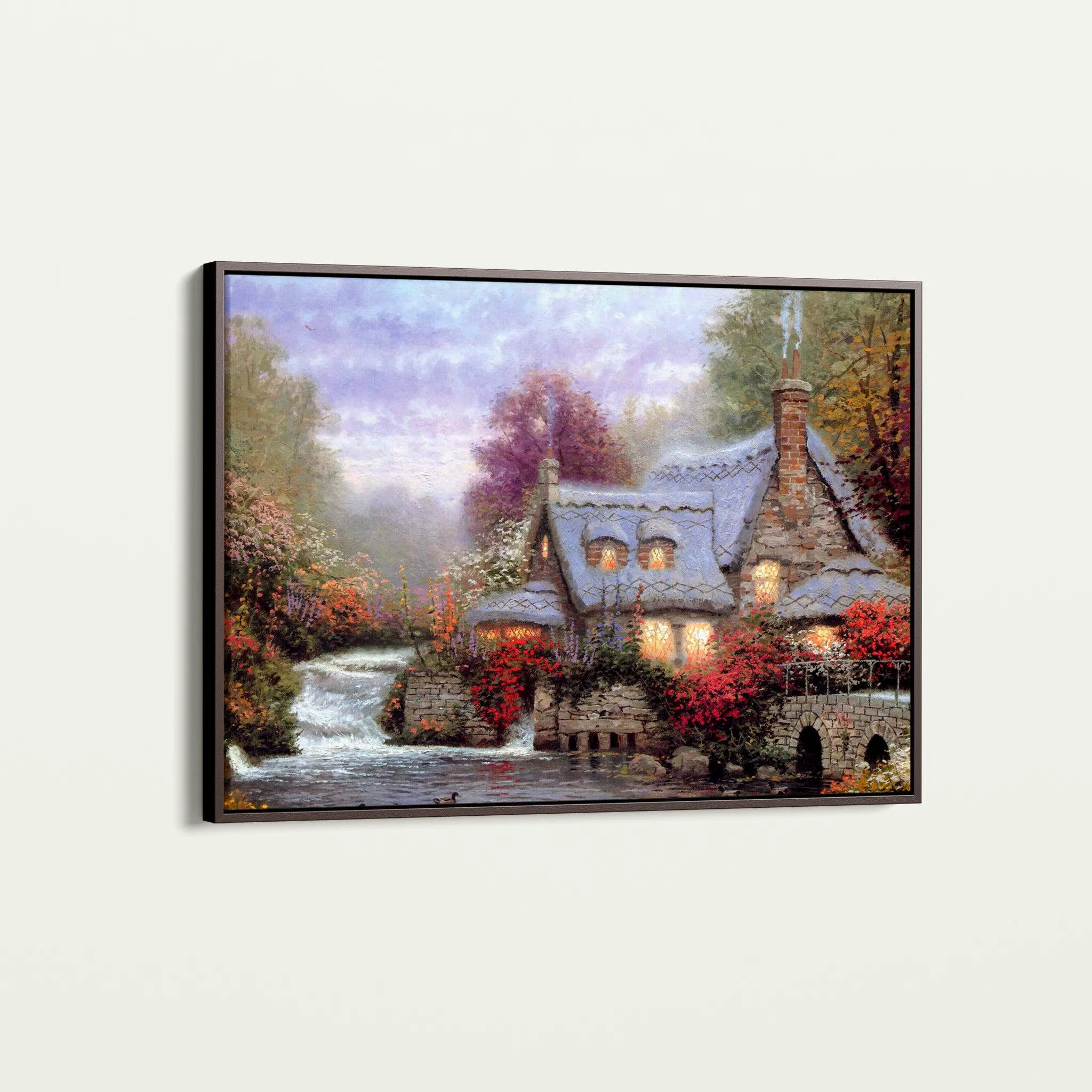 Landscape 086 Canvas Art 60 x 40 cm / Black