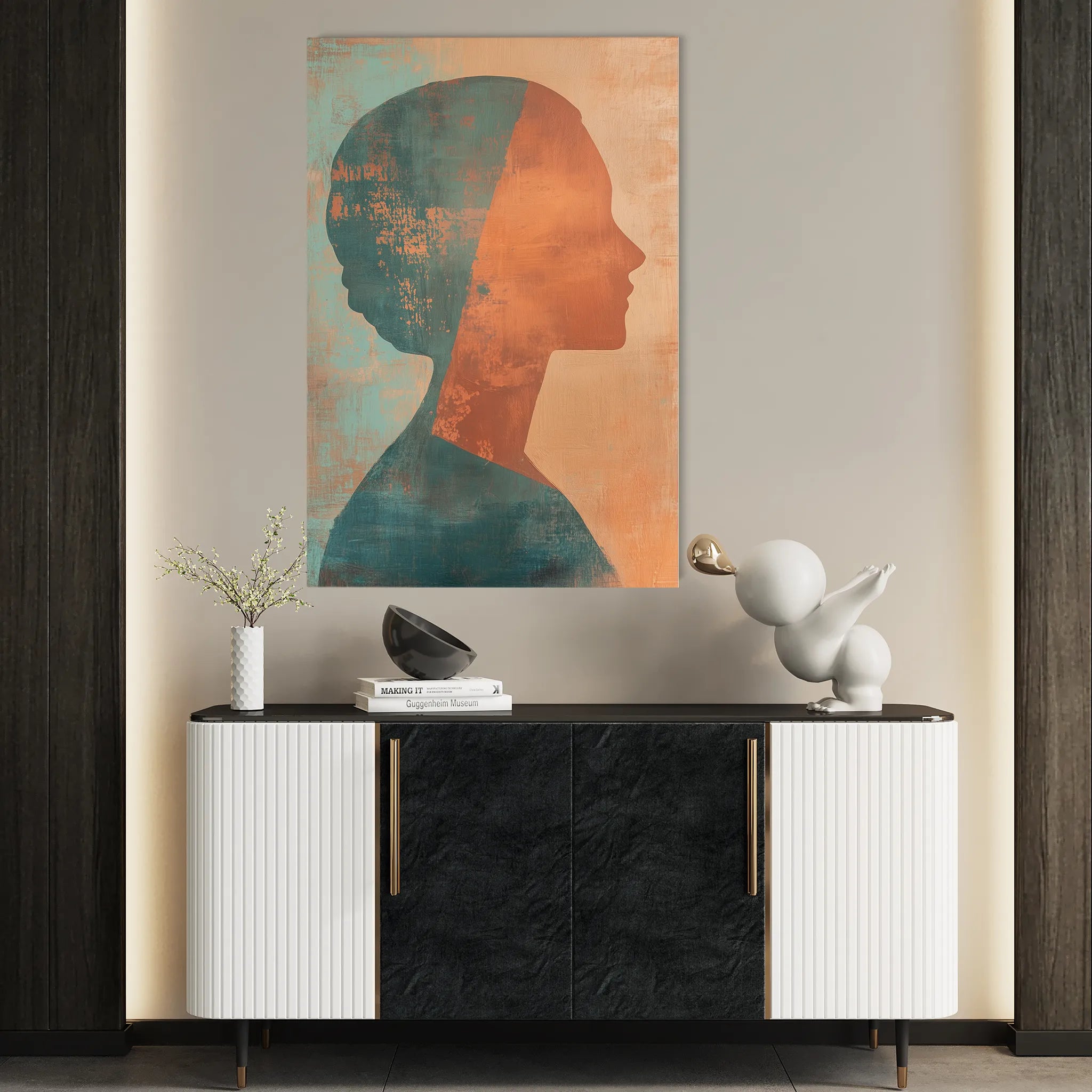 Portrait 086 Canvas Art 60 x 40 cm / Black