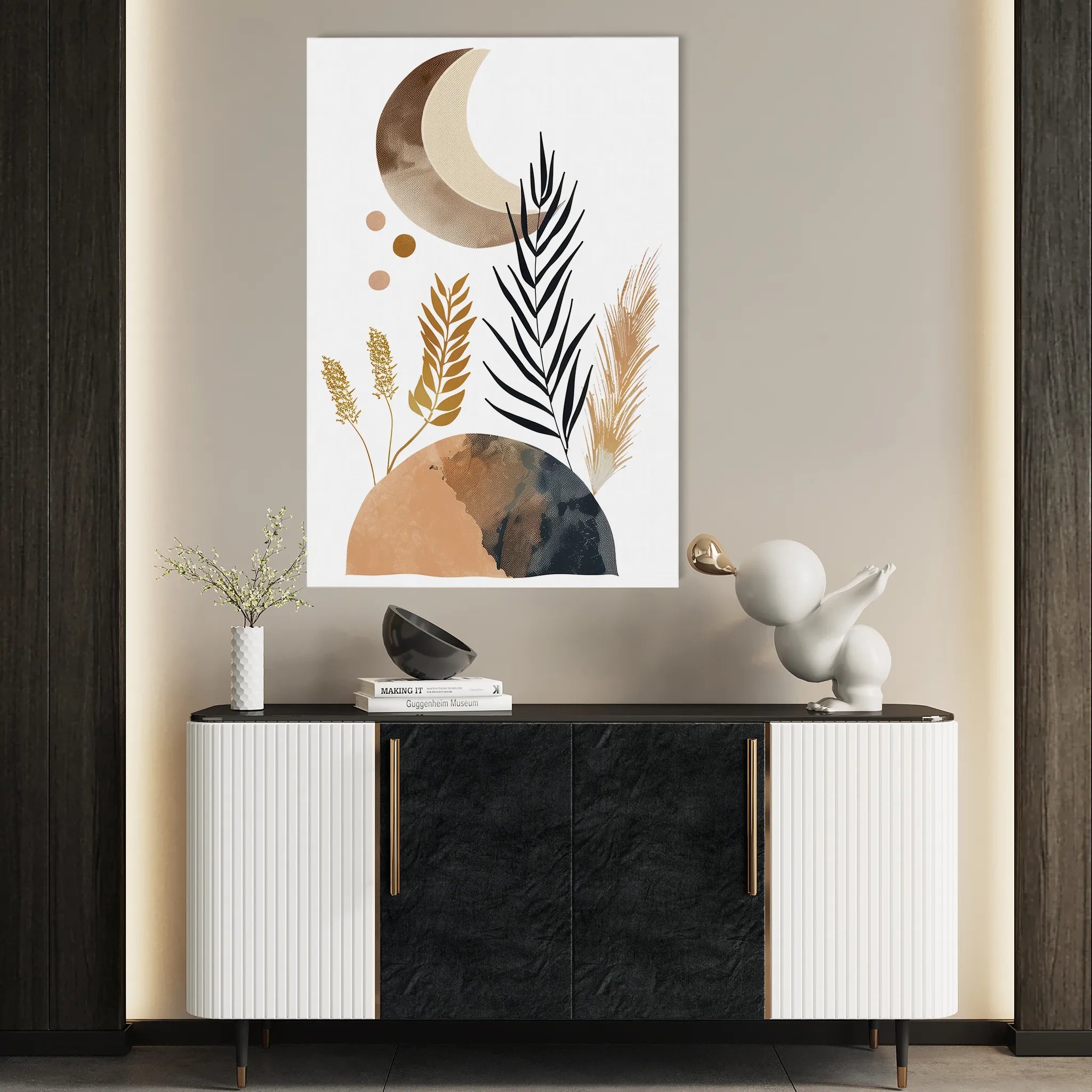 Boho 087 Canvas Art 60 x 40 cm / Black